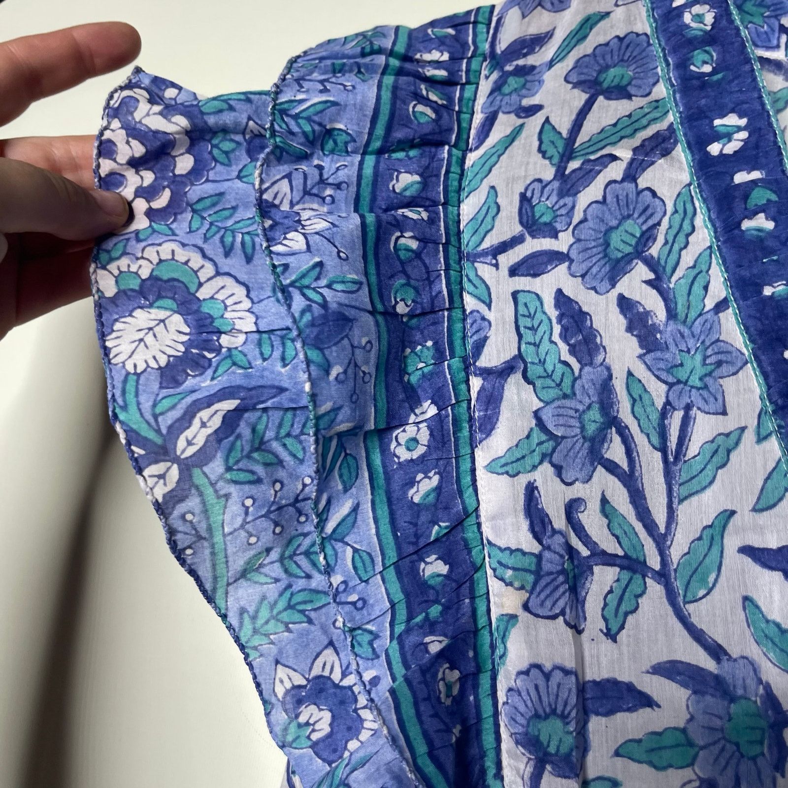 Bell Bell Phoebe Ruffled Tiered Maxi Dress in Blue Floral sz M Size M / US 6-8 / IT 42-44 - 5 Thumbnail