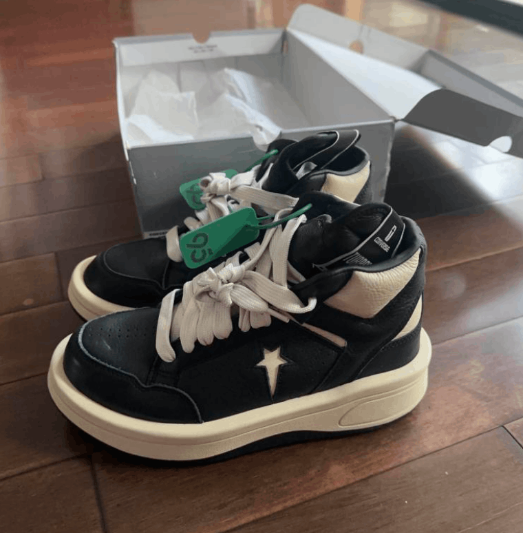 Rick Owens Converse TURBOWPN Mid x Rick Owens Drkshdw Black Size US 7 / EU 40 - 1 Thumbnail