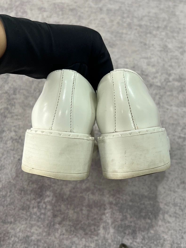 Prada Prada White Loafers with Triangle Logo-2506 Size US 6 / IT 36 - 6 Thumbnail