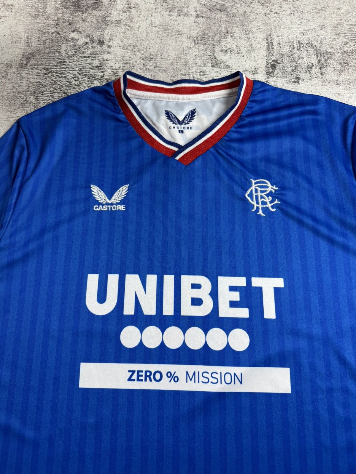 Castore Rangers Glasgow 2023/2024 Blue Home Castore Soccer Football T Shirt Jersey Kit Size US L / EU 52-54 / 3 - 5 Thumbnail