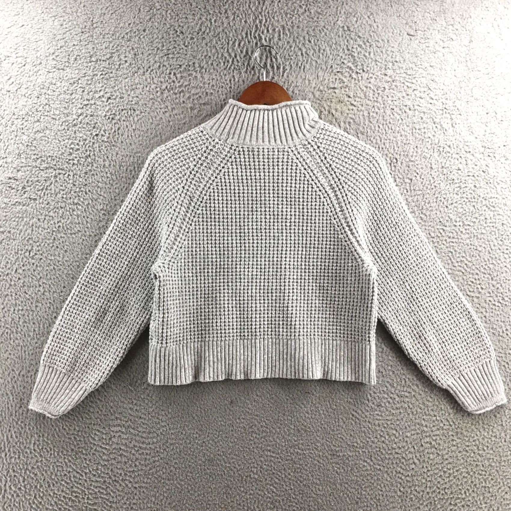 American Eagle Outfitters American Eagle Outfitters Sweater Womens M Gray Turtleneck Knit Long Sleeve Pullover Casual 90s Classic Free-flowing Size M / US 6-8 / IT 42-44 - 7 Thumbnail