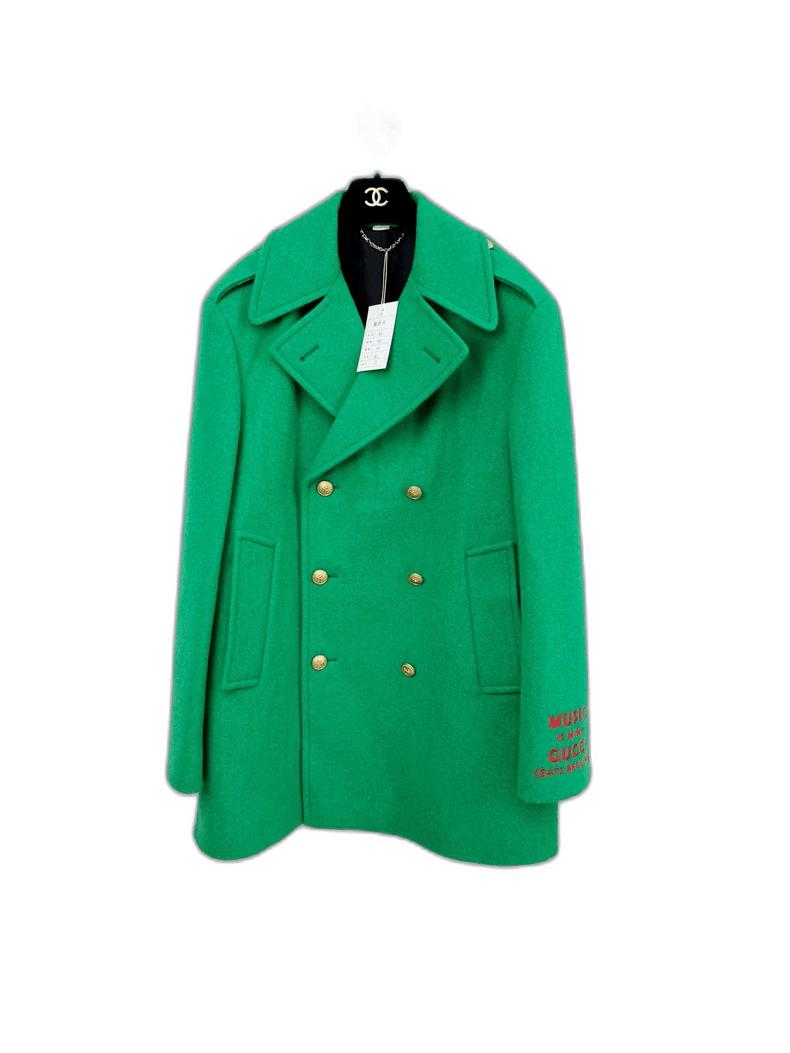 Gucci Gucci New Wool Coat Green Color Size L / US 10 / IT 46 - 1 Thumbnail