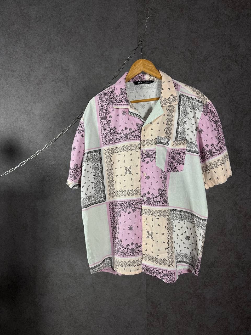 Zara Zara Man art crazy hawaiian linen shirt Size US S / EU 44-46 / 1 - 1 Thumbnail