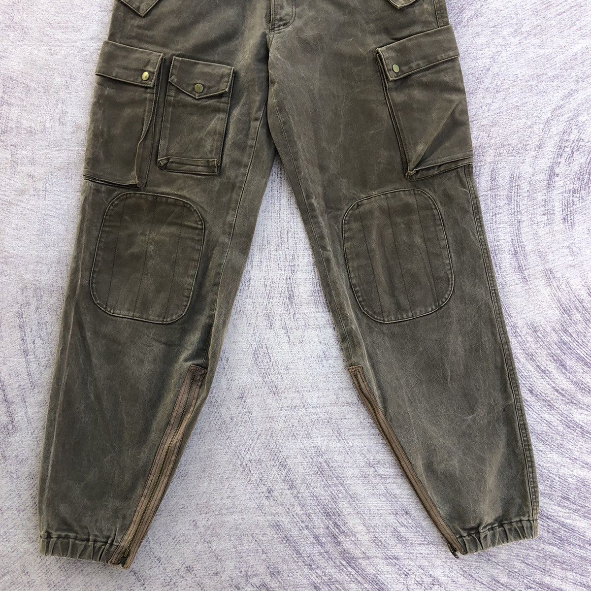Japanese Brand Vintage Luva Tram Faded olive Cargo pants 7 pocket Size US 32 / EU 48 - 3 Thumbnail