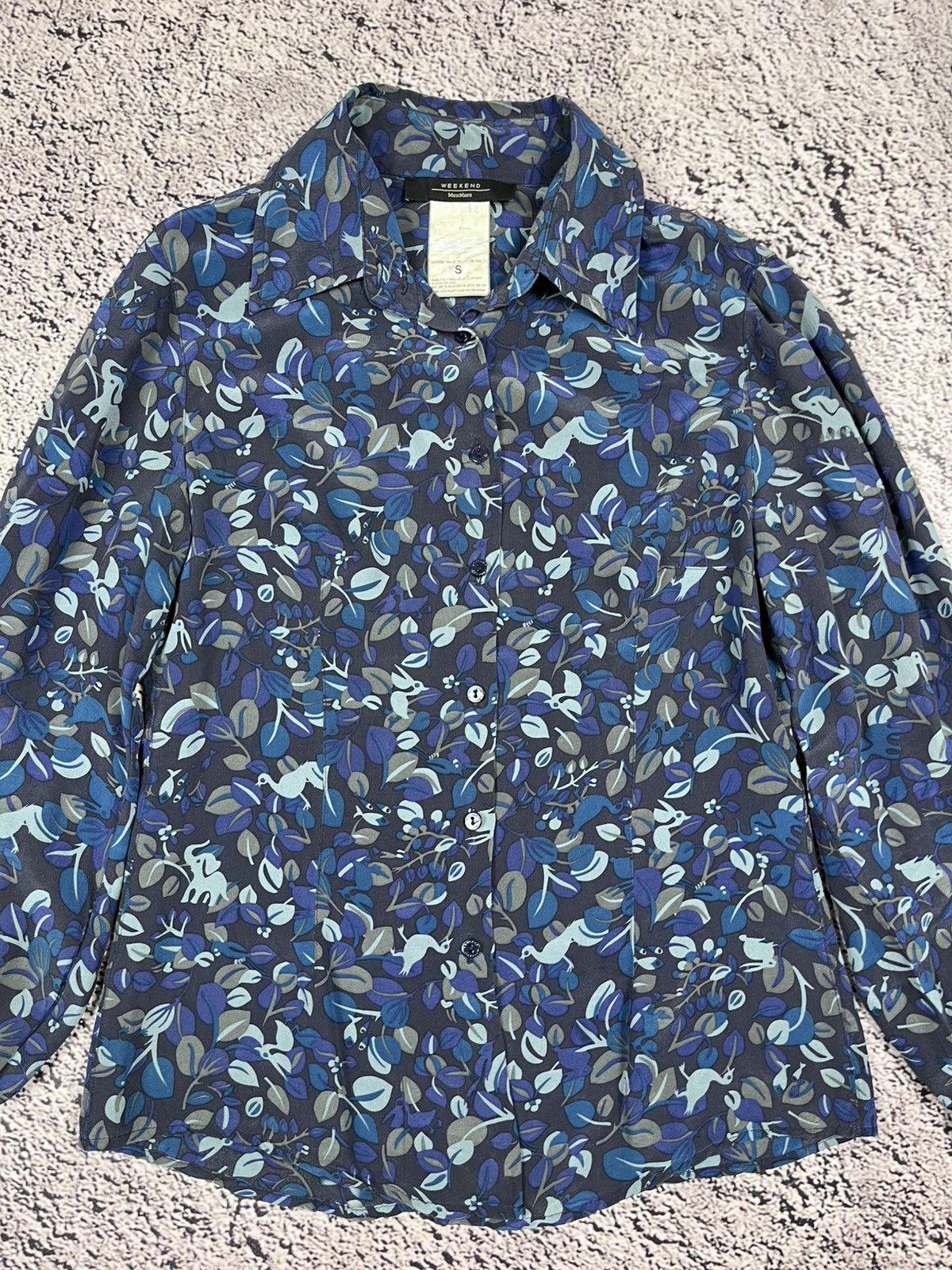 Weekend Max Mara Vintage Max Mara Weekend Silk Floral Shirt Top size S Size S / US 4 / IT 40 - 4 Thumbnail