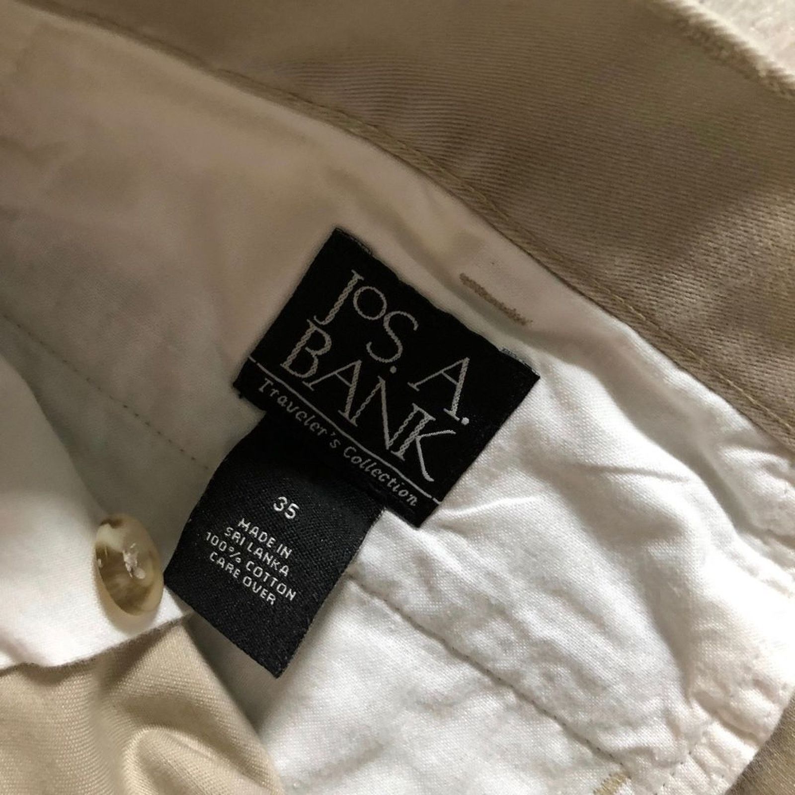 Jos. A. Bank Joseph A Bank Tan Neutral Chino Shorts | Sz 35 Size US 35 - 3 Thumbnail
