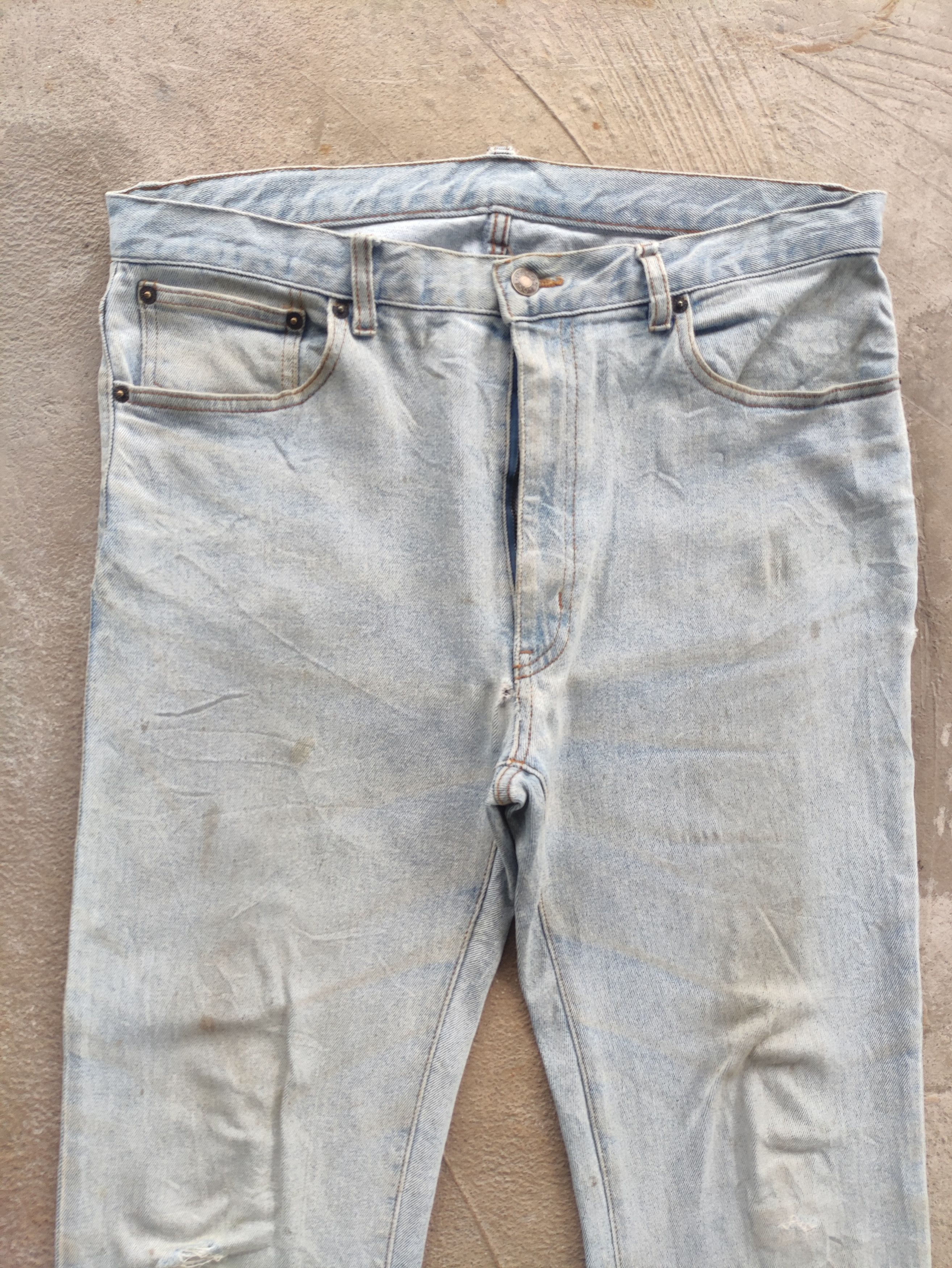 Japanese Brand Vintage OSJ Jean Distressed Faded Denim Size US 36 / EU 52 - 3 Thumbnail
