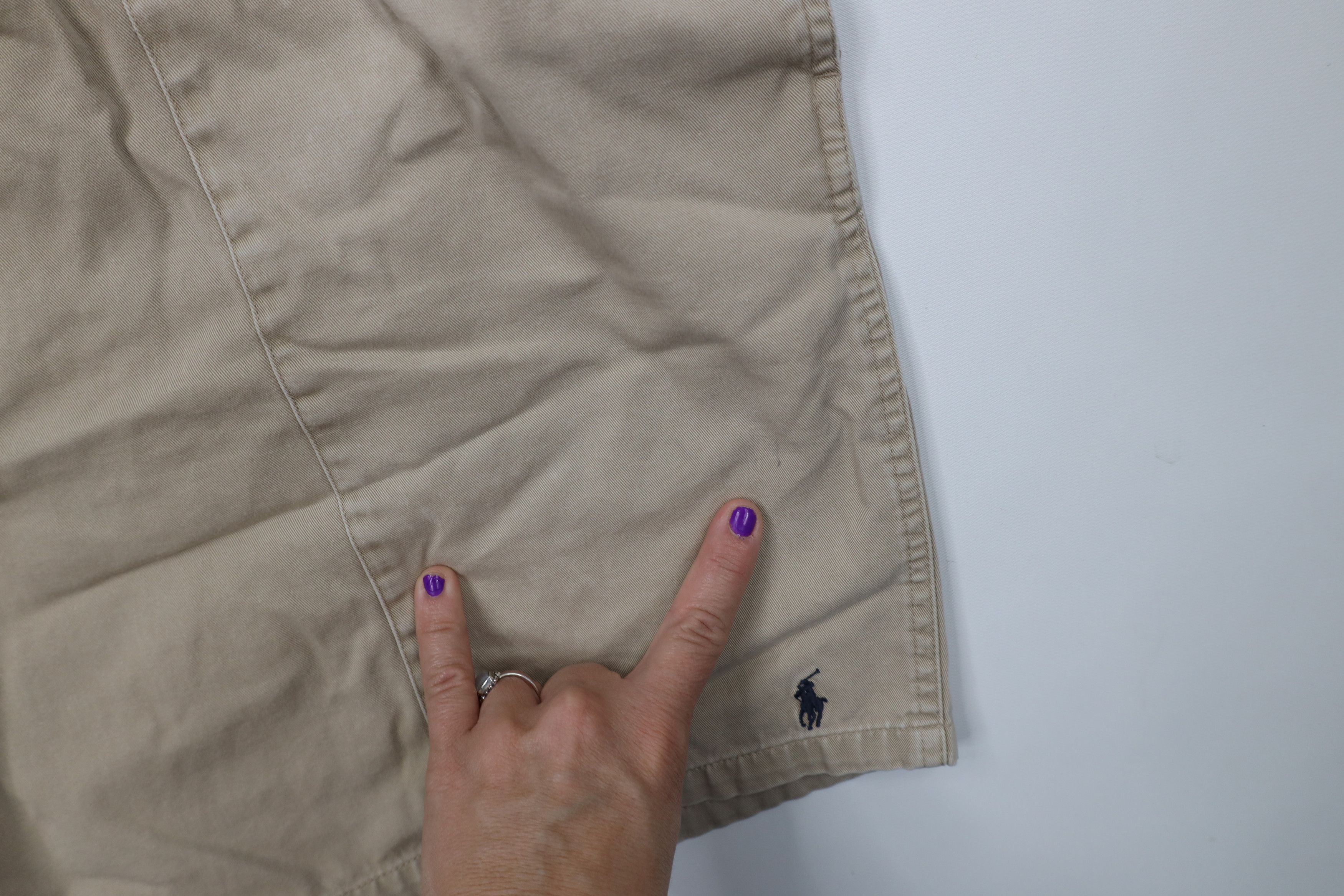 Polo Ralph Lauren Vintage 90s Ralph Lauren Above Knee Shorts Beige Cotton Size US 38 / EU 54 - 6 Thumbnail