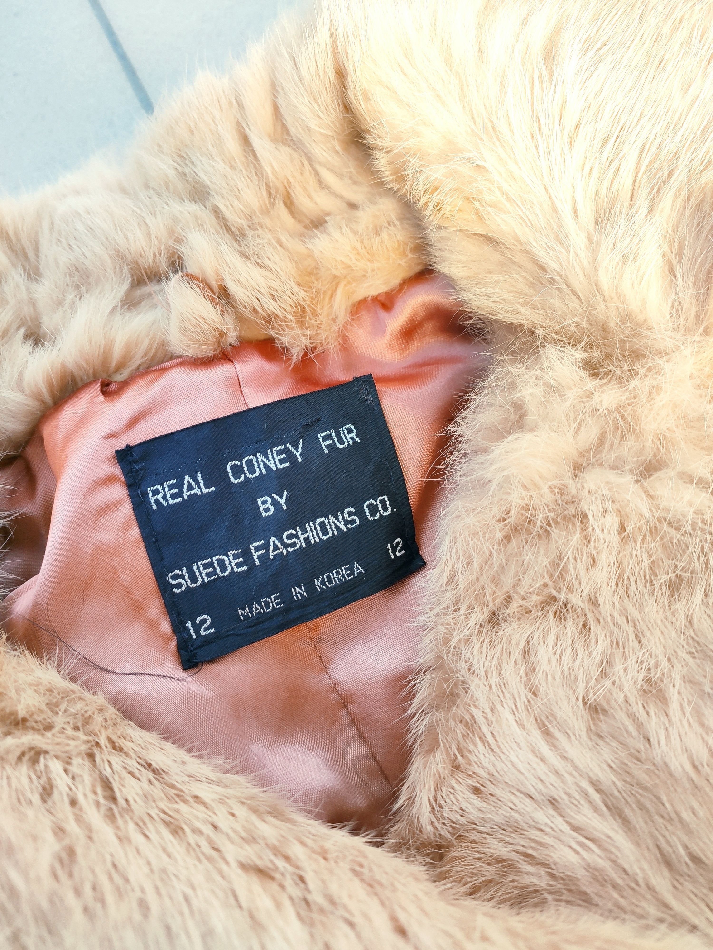 Japanese Brand Rare vintage Real Coney Fur Rabbit long coat jacket Korea Size L / US 10 / IT 46 - 8 Thumbnail