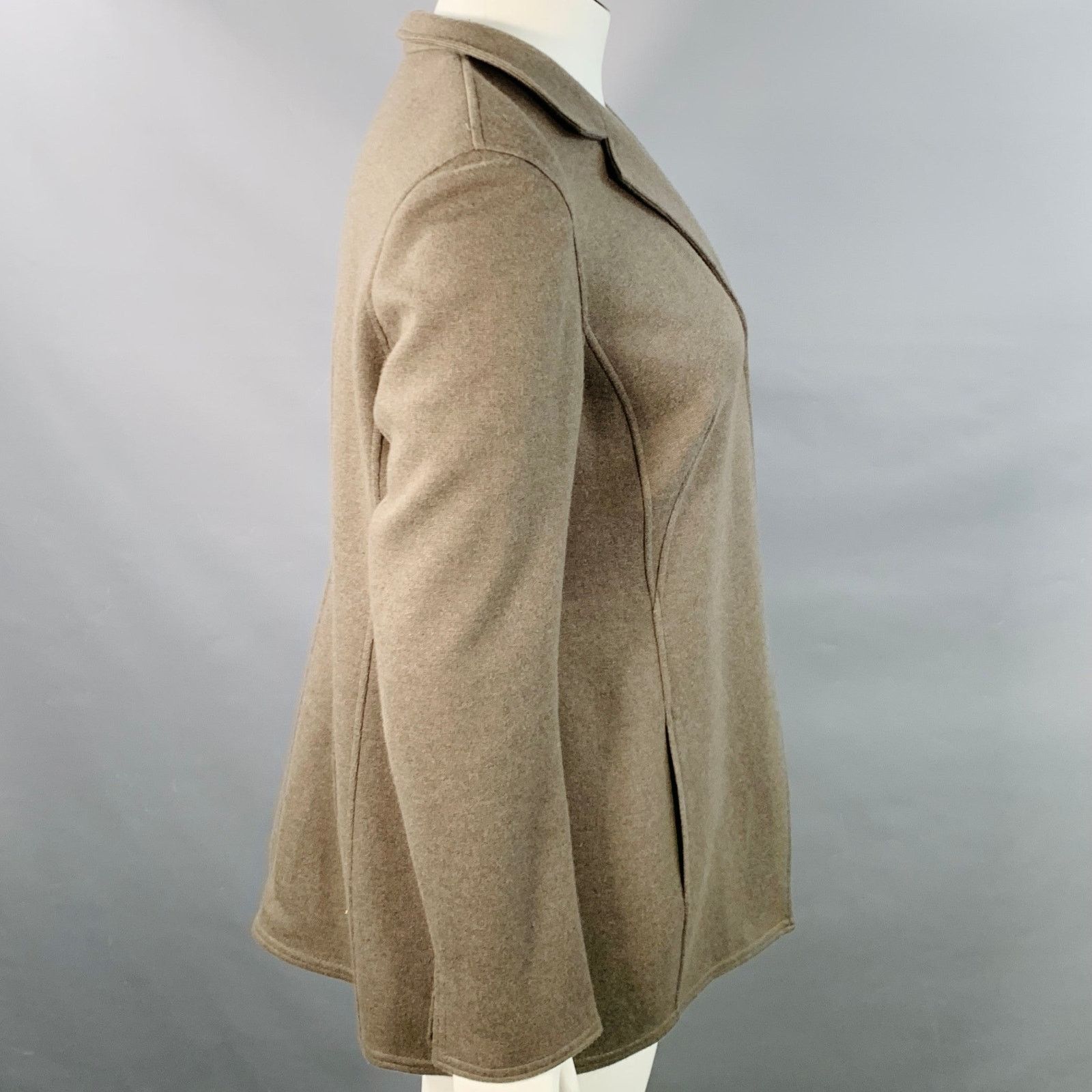 Akris AKRIS Size 14 Green Olive Cashmere Blend Snaps Jacket Size XL / US 12-14 / IT 48-50 - 2 Thumbnail