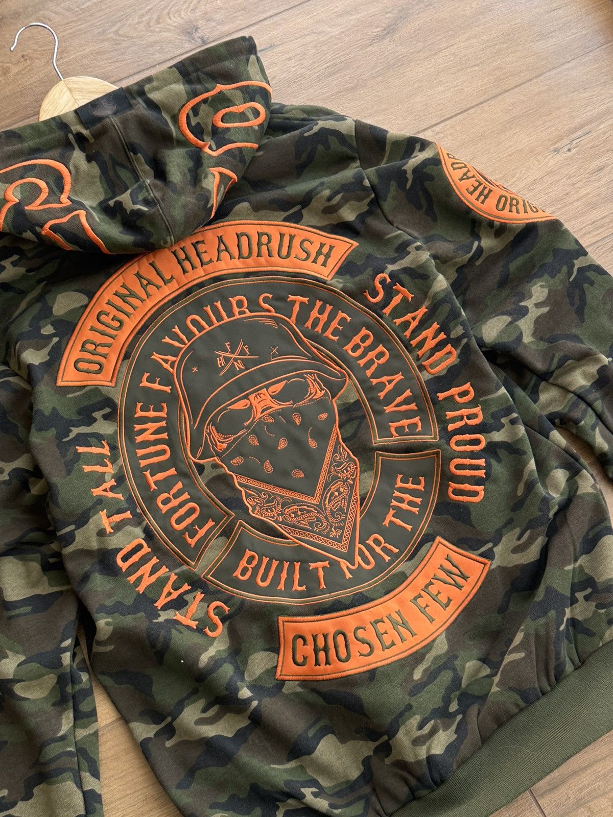 Japanese Brand × Vintage Vintage Ed Hardy by Christian Audigier Camo Style Hoodie Size US S / EU 44-46 / 1 - 11 Thumbnail