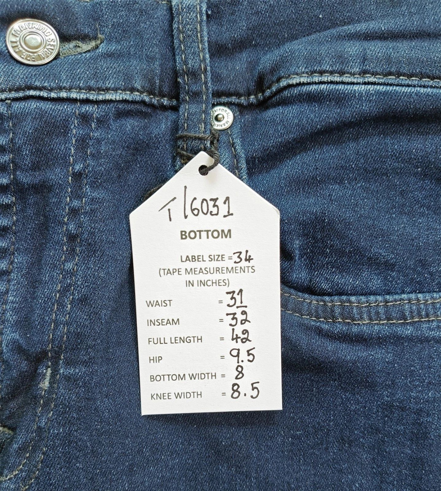 7 For All Mankind 7 For All ManKind AUSTYN Tonal Rinse JEANS T / 6031 Size US 34 / EU 50 - 6 Thumbnail