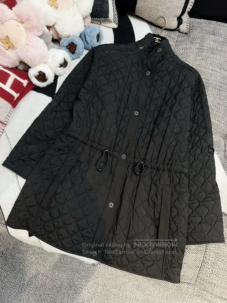 Hermes Hermes Black Diamond Quilted Cotton Coat Size XXS / US 00 / IT 34 - 7 Thumbnail