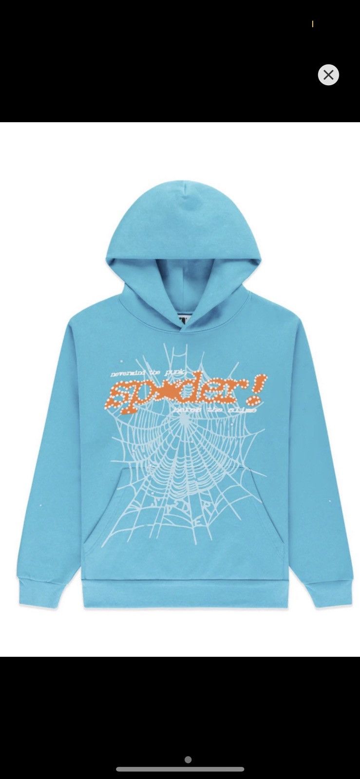 Sp5der × Young Thug Spider Sp5der Young Thug Punk V2 Cyan Blue Hoodie Sweatshirt Size US L / EU 52-54 / 3 - 3 Thumbnail