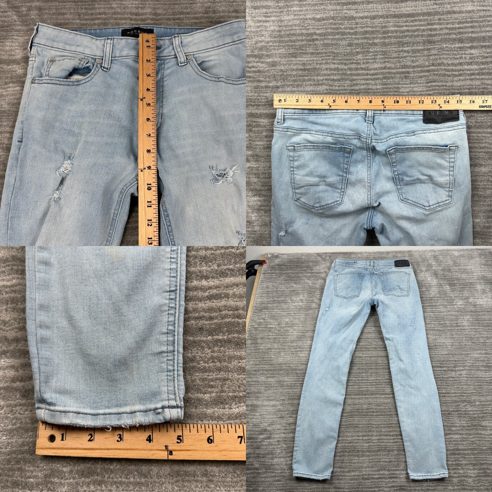 Pacsun Pacsun Skinny Jeans Womens 30x30 Denim Blue Distressed Stretch Regular 5-Pocket PacSun Jeans Womens Jeans Size 30" / US 8 / IT 44 - 8 Thumbnail