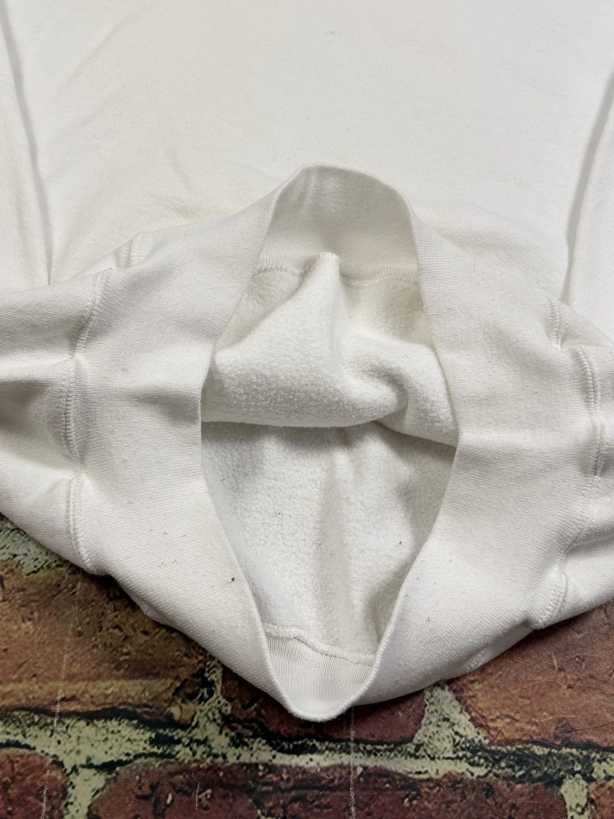 Jerzees Vintage 80s 90s Jerzees White Hoodie Blank Sweatshirt USA Size US XL / EU 56 / 4 - 6 Thumbnail