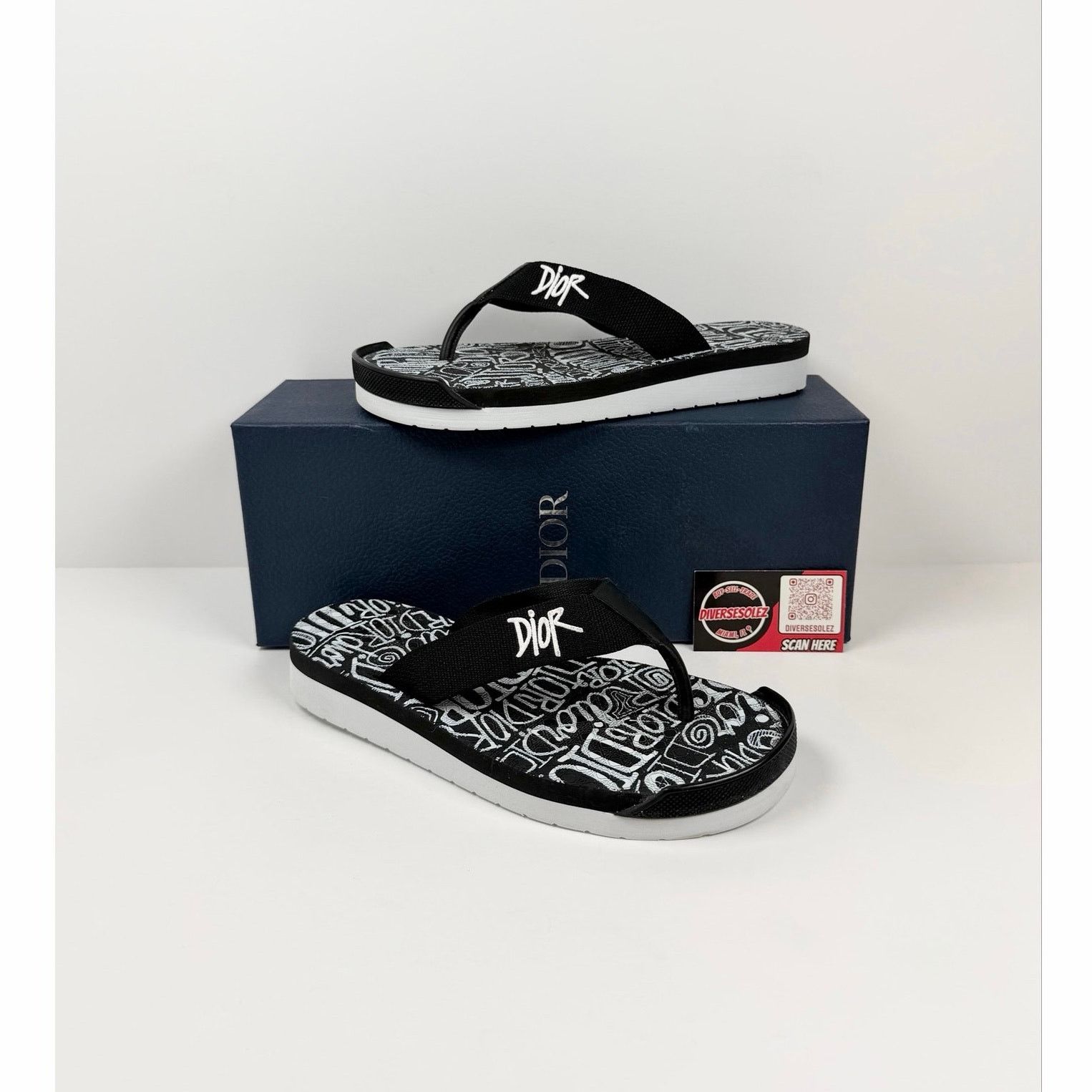Dior Size 41EU/8US - Dior x Shawn Stussy Flip Flops Size US 8 / EU 41 - 1 Thumbnail