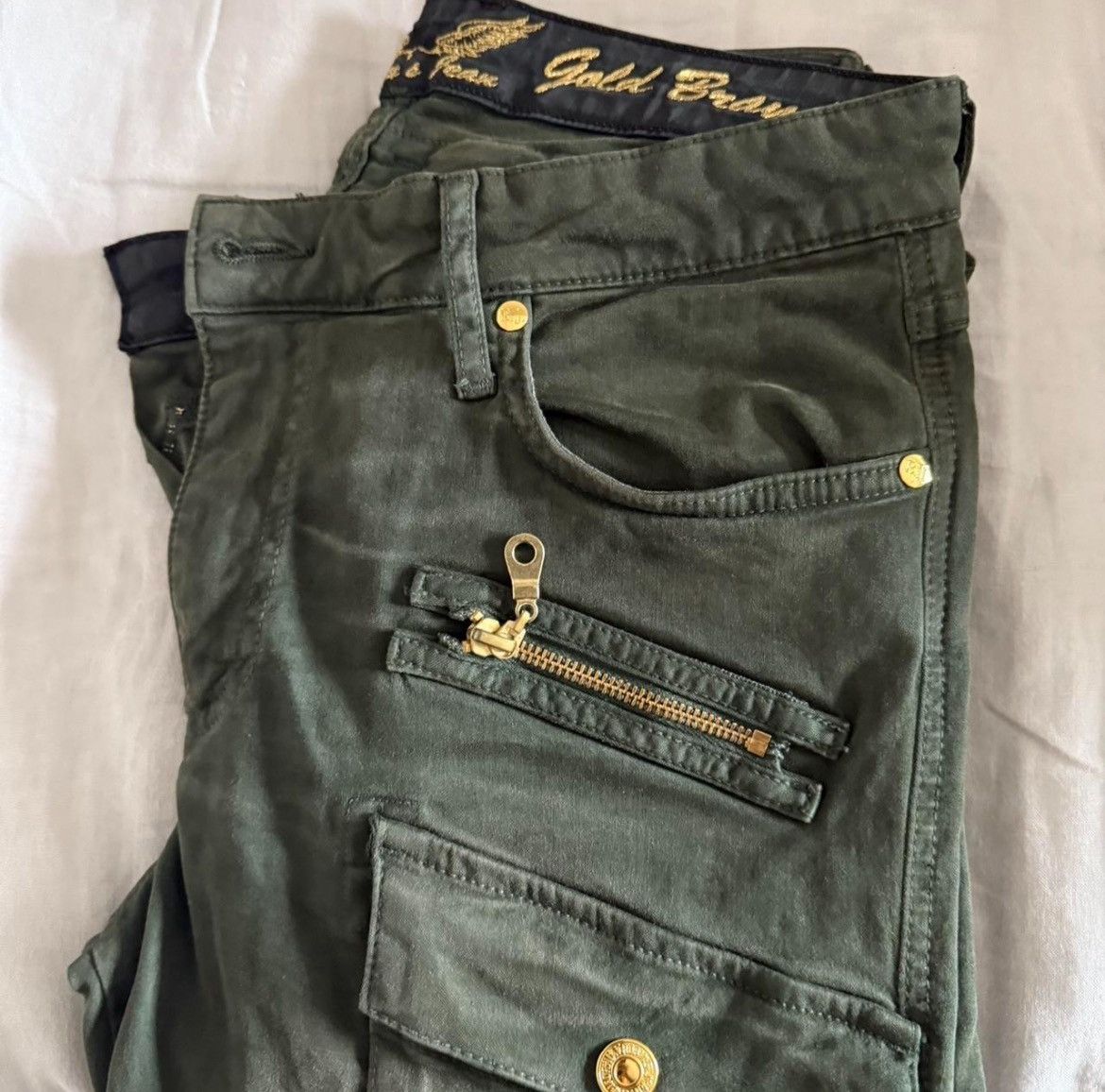 Robins Jeans Robins jeans military cargo skinny green and gold Size US 30 / EU 46 - 6 Thumbnail