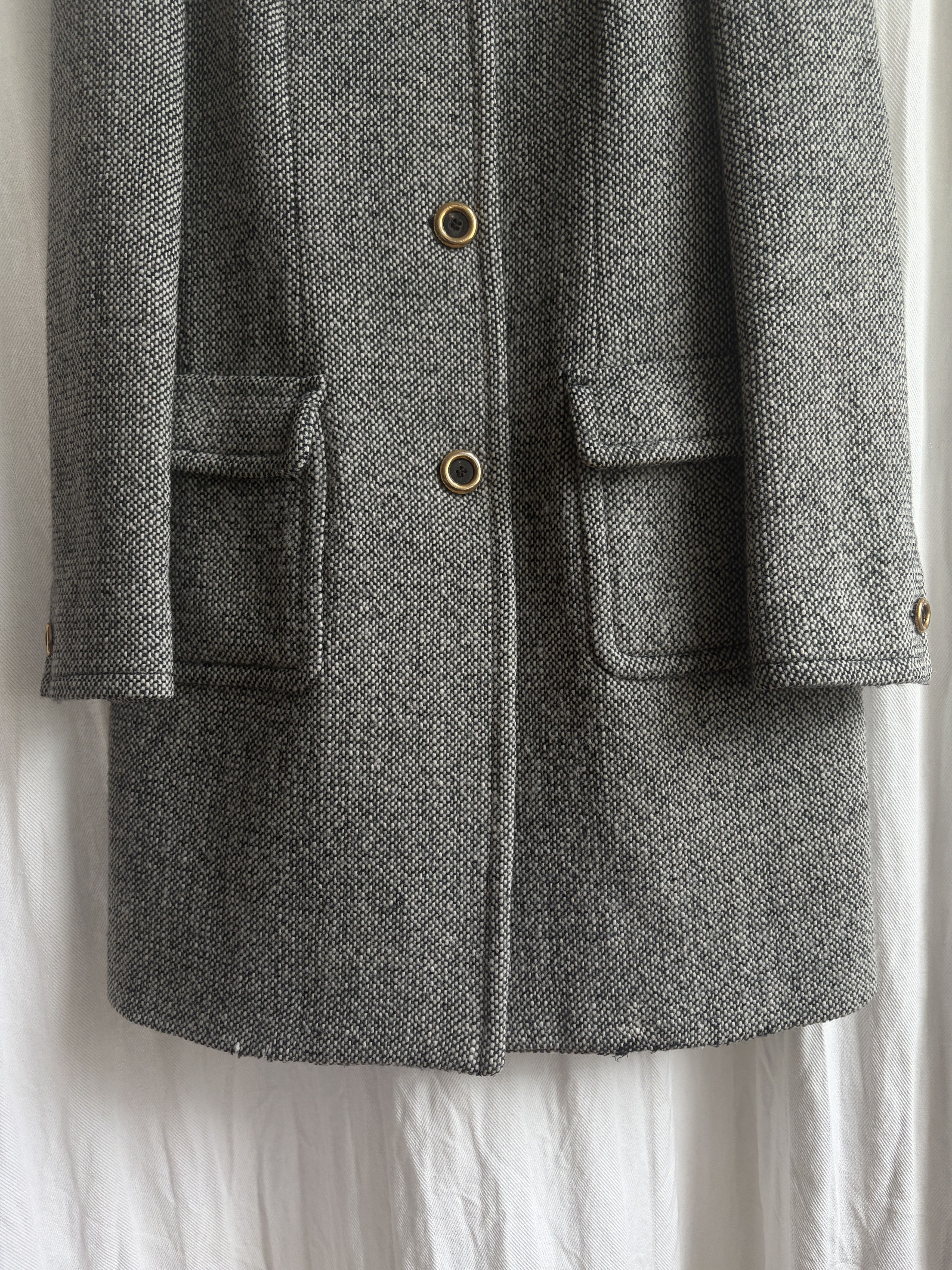 Miu Miu AW11 Tweed Wool Coat Size L / US 10 / IT 46 - 5 Thumbnail