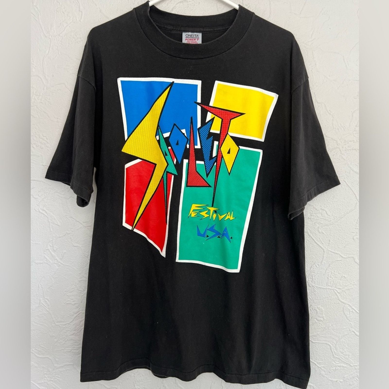 Vintage Vintage Spoleto Festival ONEITA SINGLE STITCH Shirt 90s Size US XL / EU 56 / 4 - 1 Thumbnail