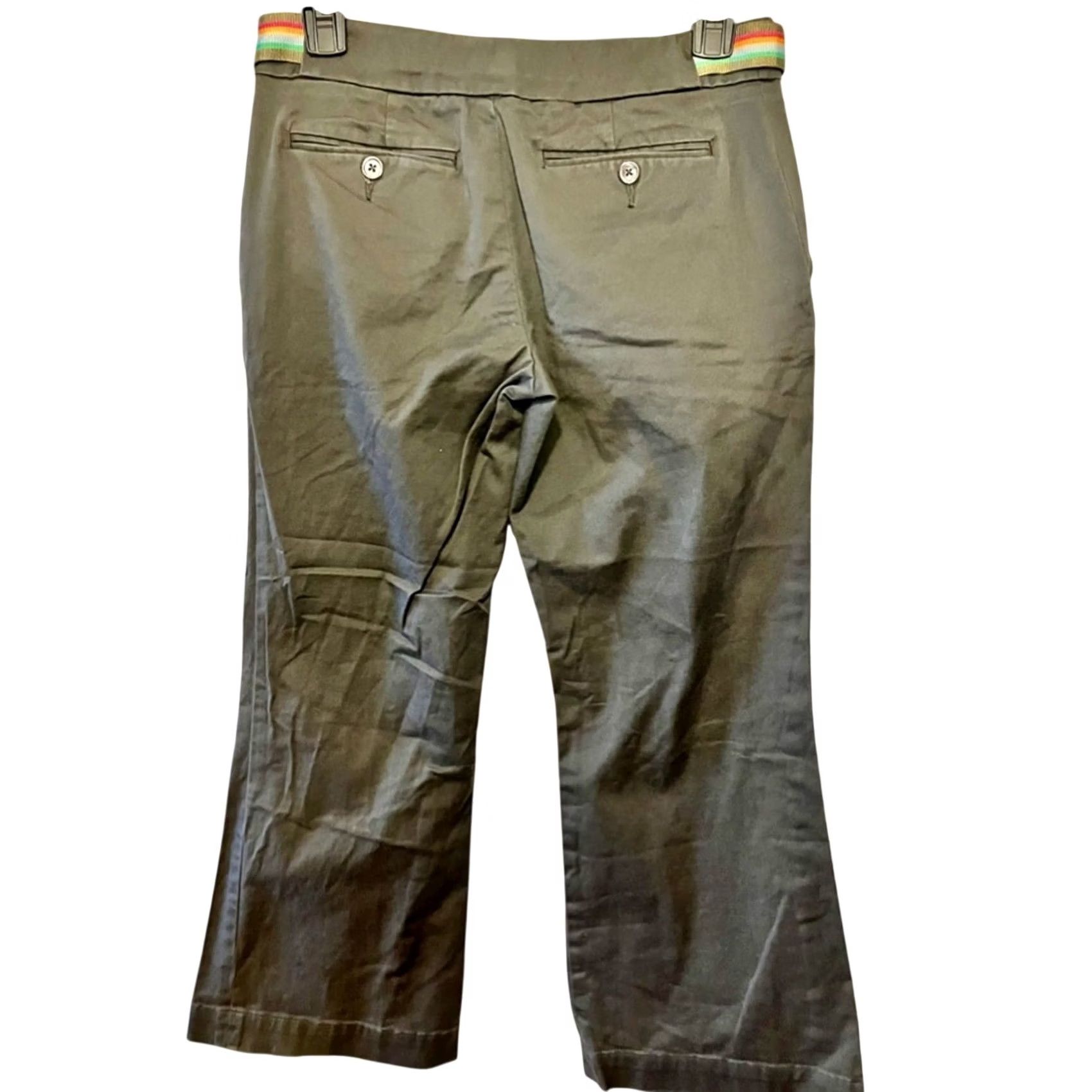 Vintage VINTAGE Birdie Gray Flat Front Ankle Pants Women’s Size 2 Cotton Spandex Cropped Golf Retro 90s/2000s Womens Size 26" / US 2 / IT 38 - 2 Thumbnail