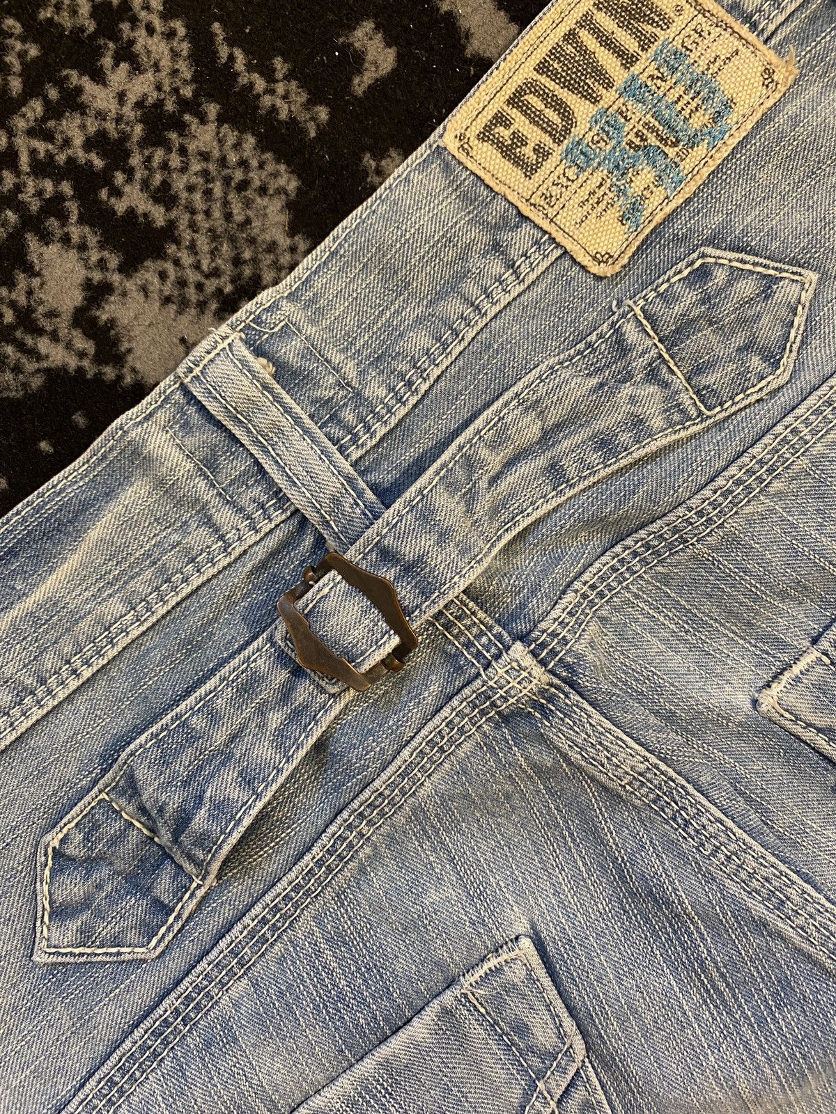 Edwin Edwin Japanese Brand Washed Patchwork Denim Jeans Size US 30 / EU 46 - 11 Thumbnail