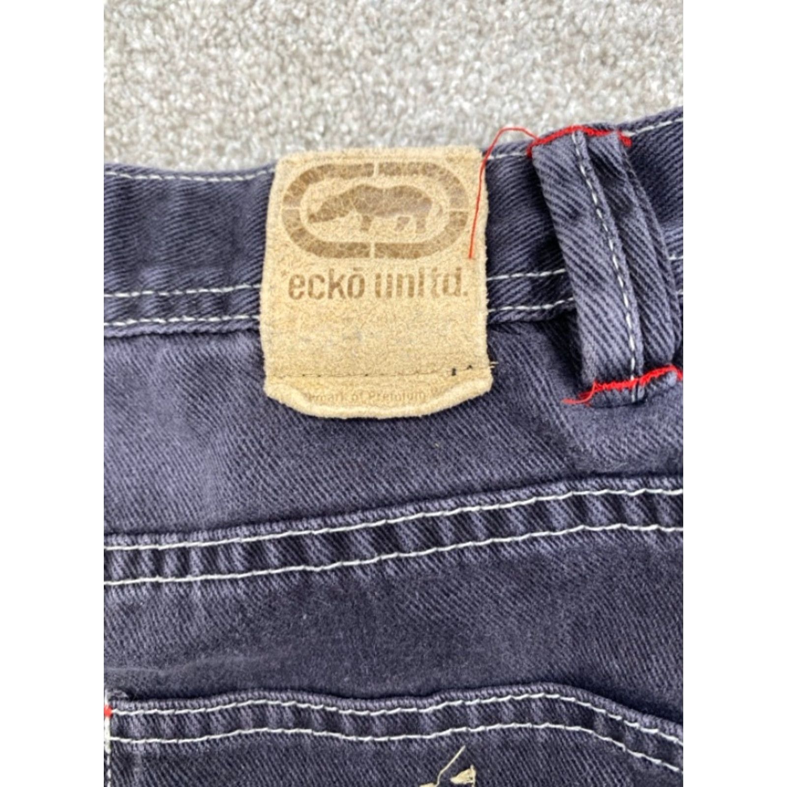 Ecko Unltd. VINTAGE Ecko Unltd. Shorts Women 26x11 Blue Denim Embroidered 90s City Grunge Shorts Womens 26 in inseam 11 in 21 in length Size 26" / US 2 / IT 38 - 5 Thumbnail