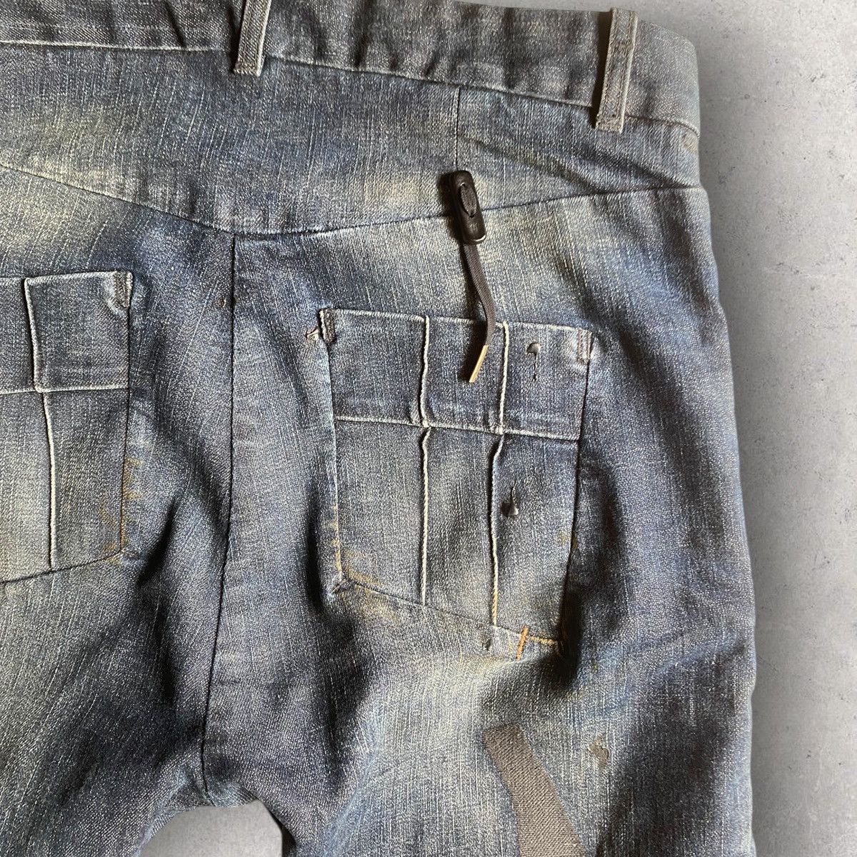 Boris Bidjan Saberi AW21 P13 Tight Fit Dirty Dark Denim Size US 34 / EU 50 - 8 Thumbnail