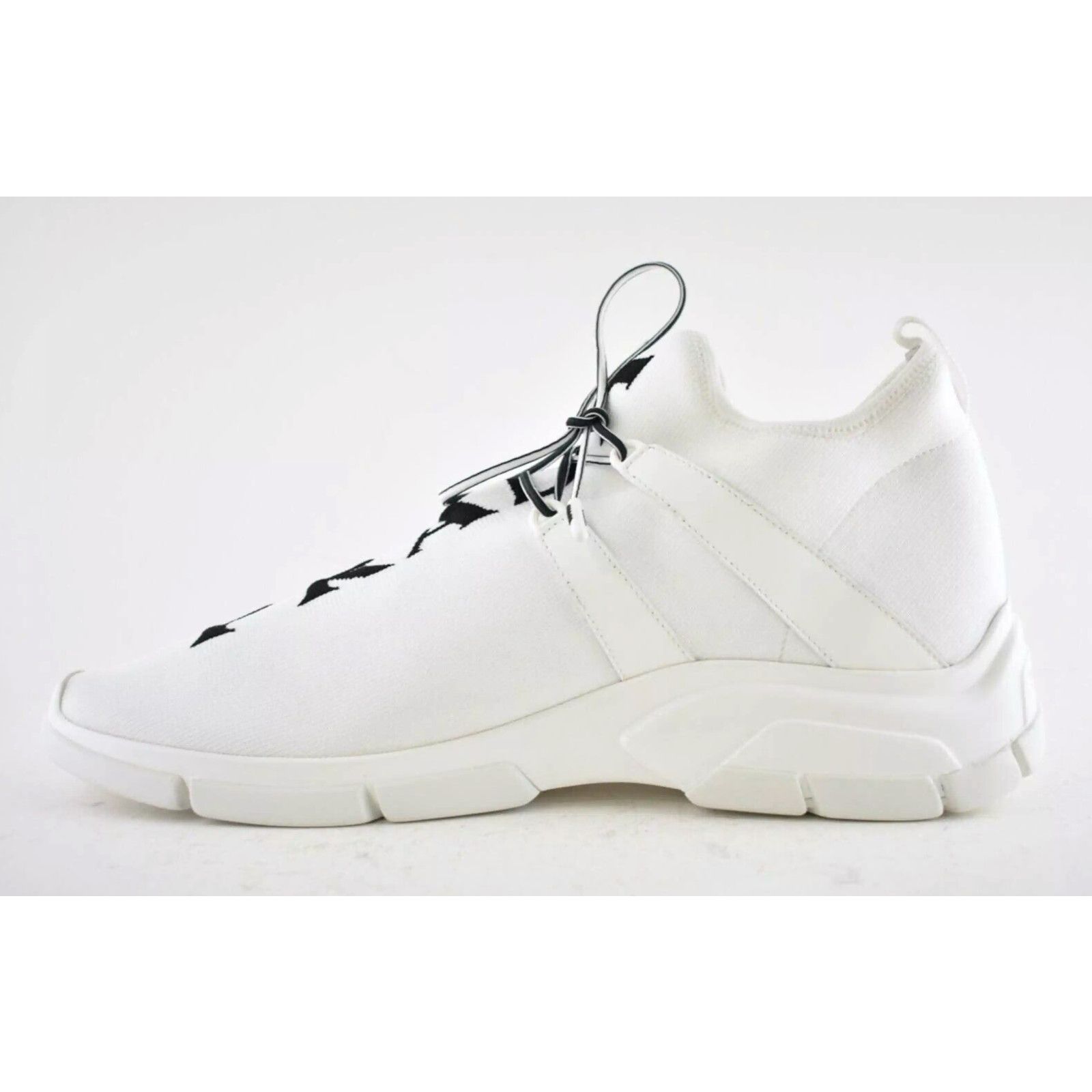 Prada Prada Mens XY Logo Sock White Black Knit Flat Trainer Size US 13 / EU 46 - 9 Thumbnail