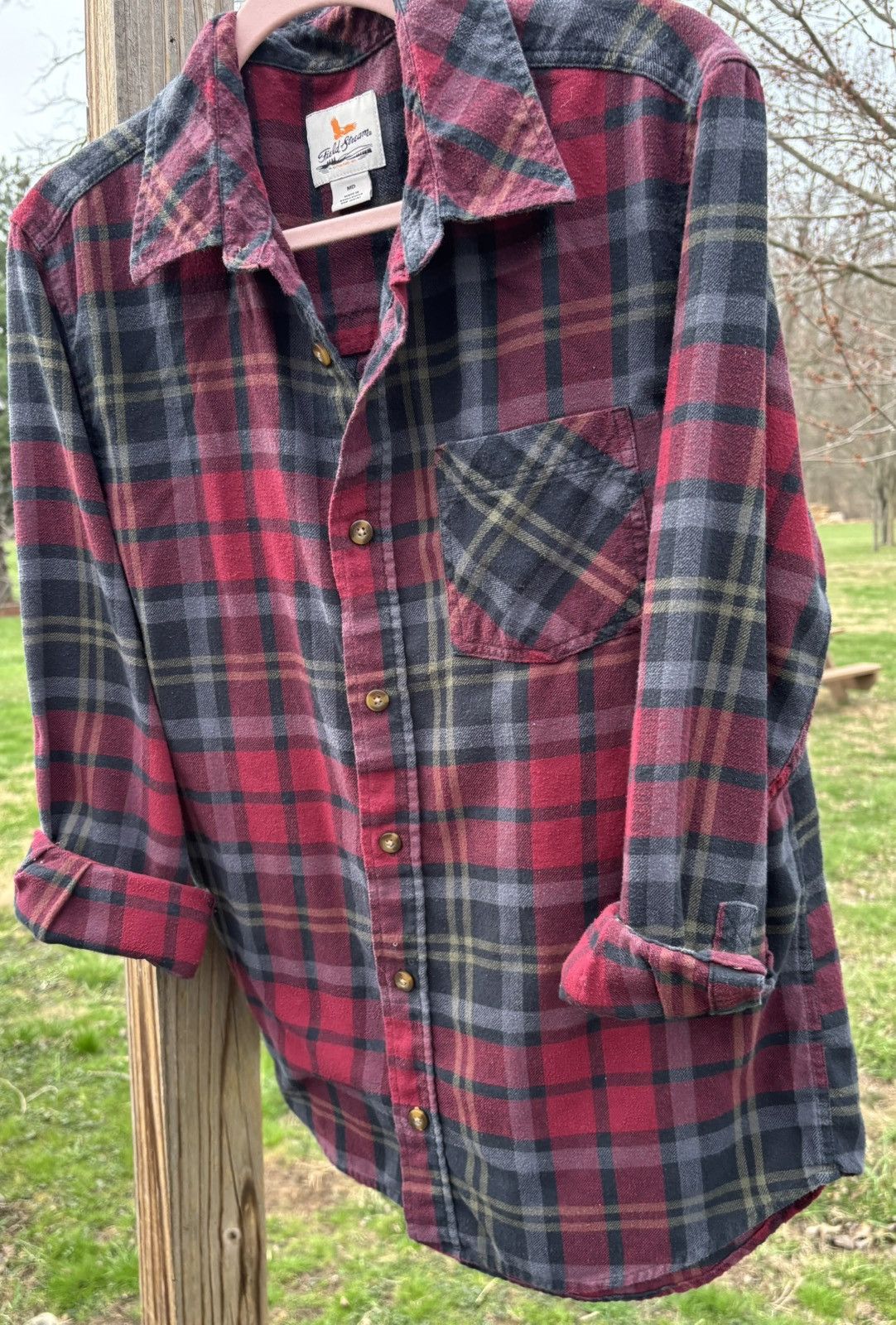 Field & Stream Upcycled Johnny Cash Flannel Long Sleeve Button Mens Medium Size US M / EU 48-50 / 2 - 2 Thumbnail