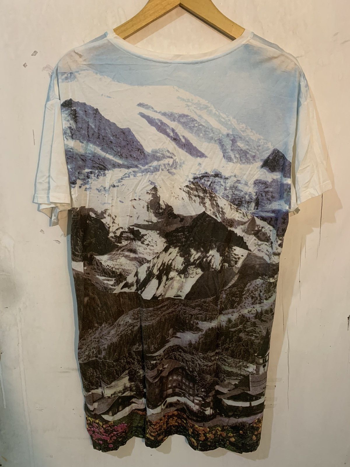Vintage Mountainsacpe print T-shirt dress by carven Size US L / EU 52-54 / 3 - 3 Thumbnail