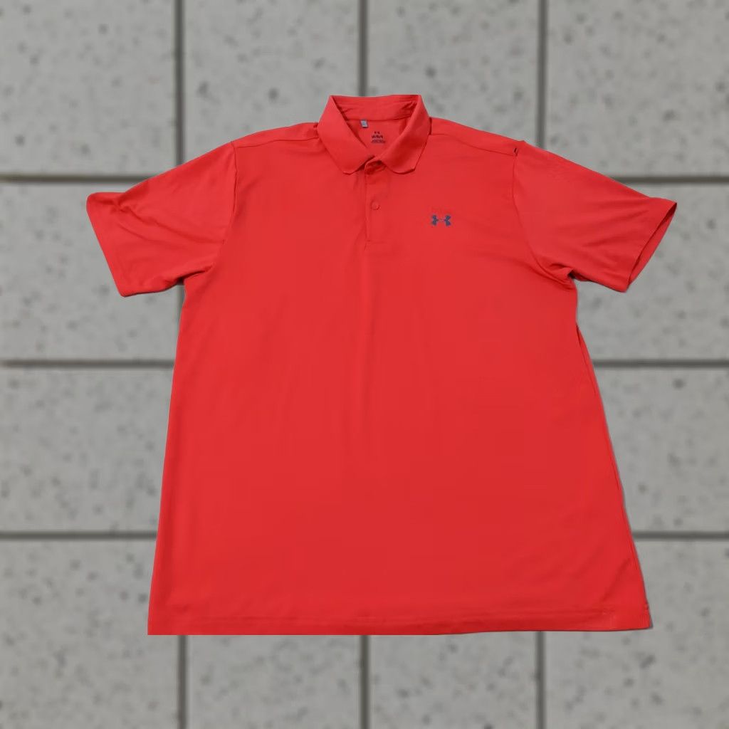 Under Armour Under Armour Polo Shirt L Men Red Athletic Golf Polo Shirt Mens L Red Athletic Golf Size US L / EU 52-54 / 3 - 1 Thumbnail