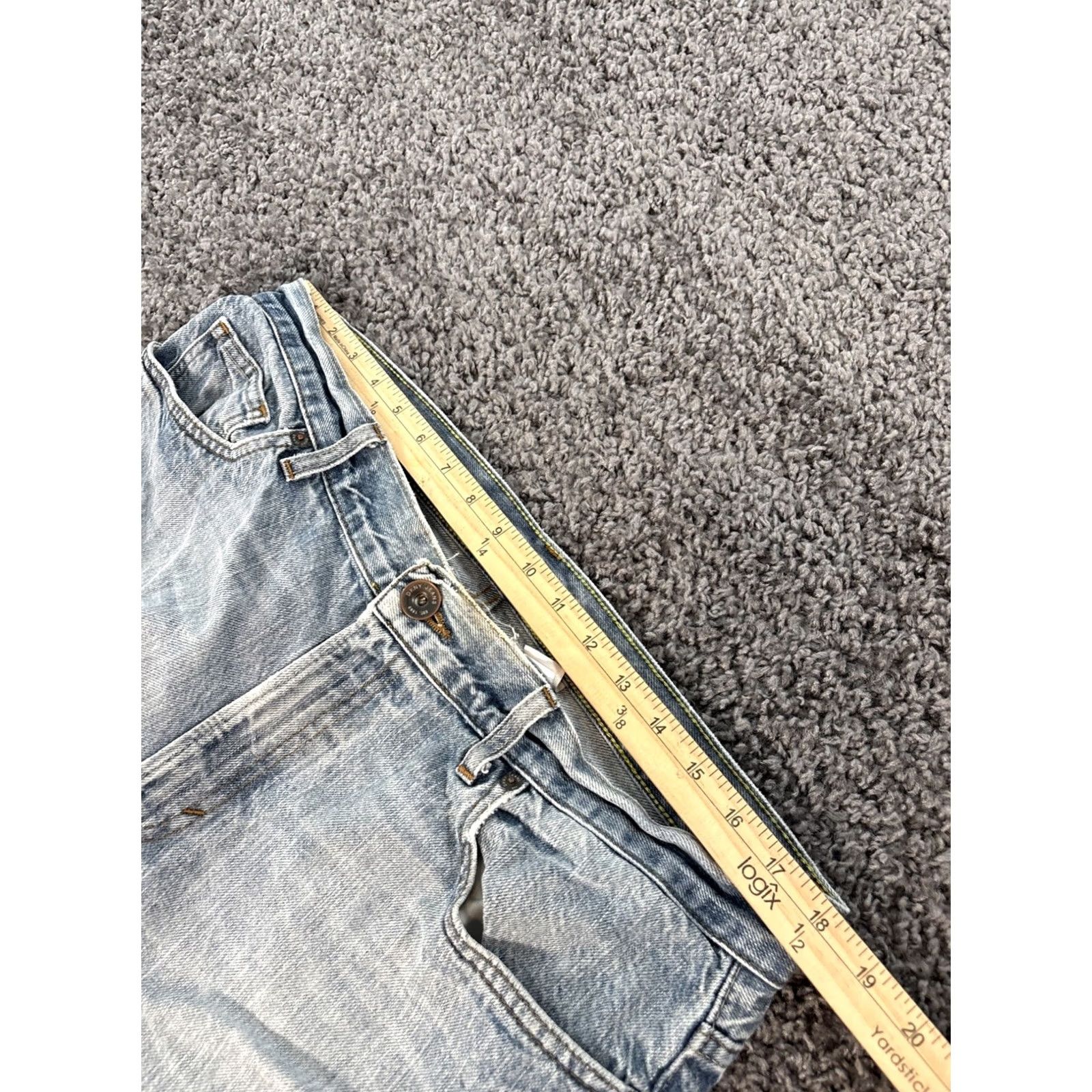 DKNY VINTAGE DKNY Jeans Mens 34x30 Light Wash Straight Distressed Grunge Y2K Blue Cotton Jeans Mens 34 Inseam 30 Size US 34 / EU 50 - 4 Thumbnail
