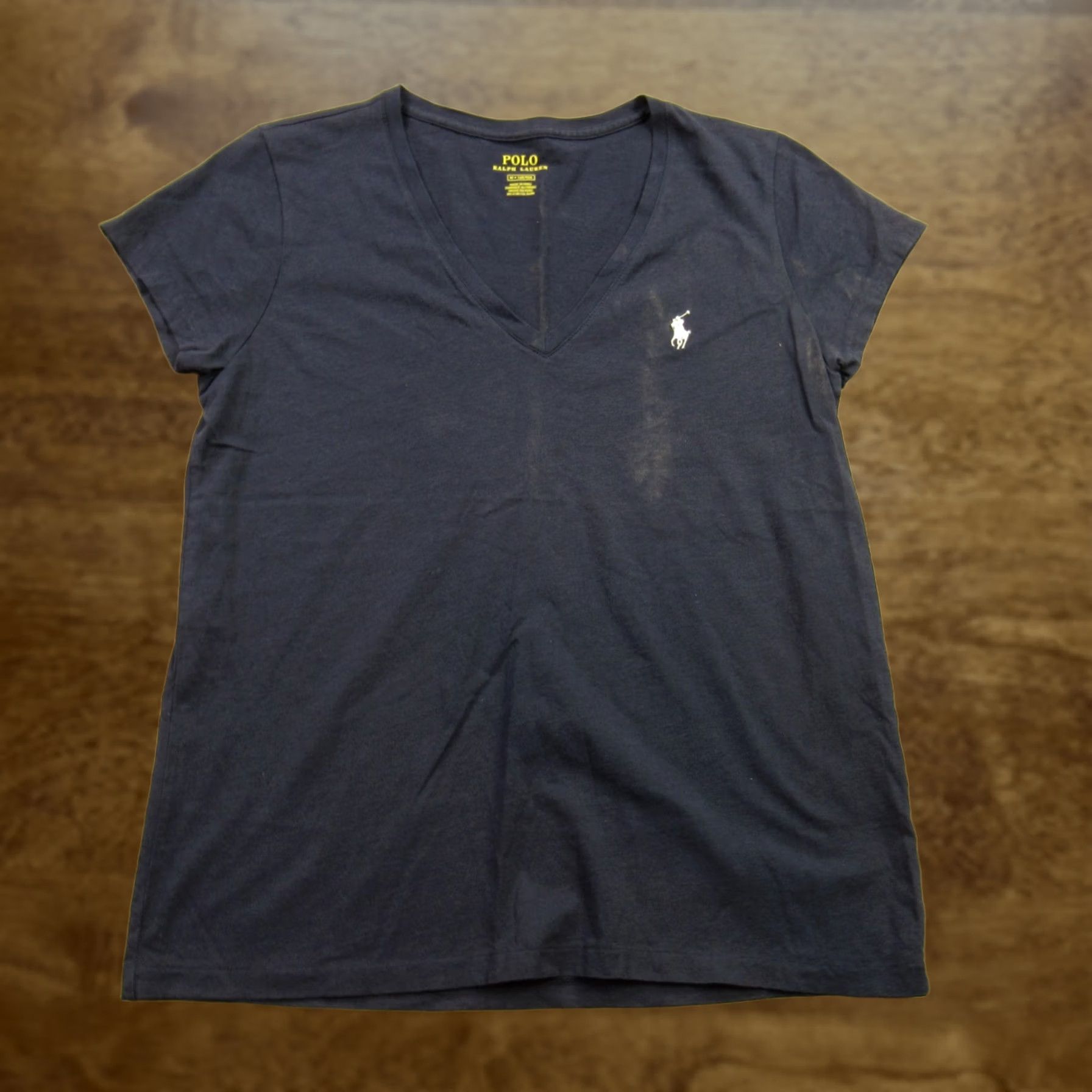 Polo Ralph Lauren Ralph Lauren Shirt Womens Medium Short Sleeve V Neck Pullover Blue Casual Size M / US 6-8 / IT 42-44 - 1 Thumbnail