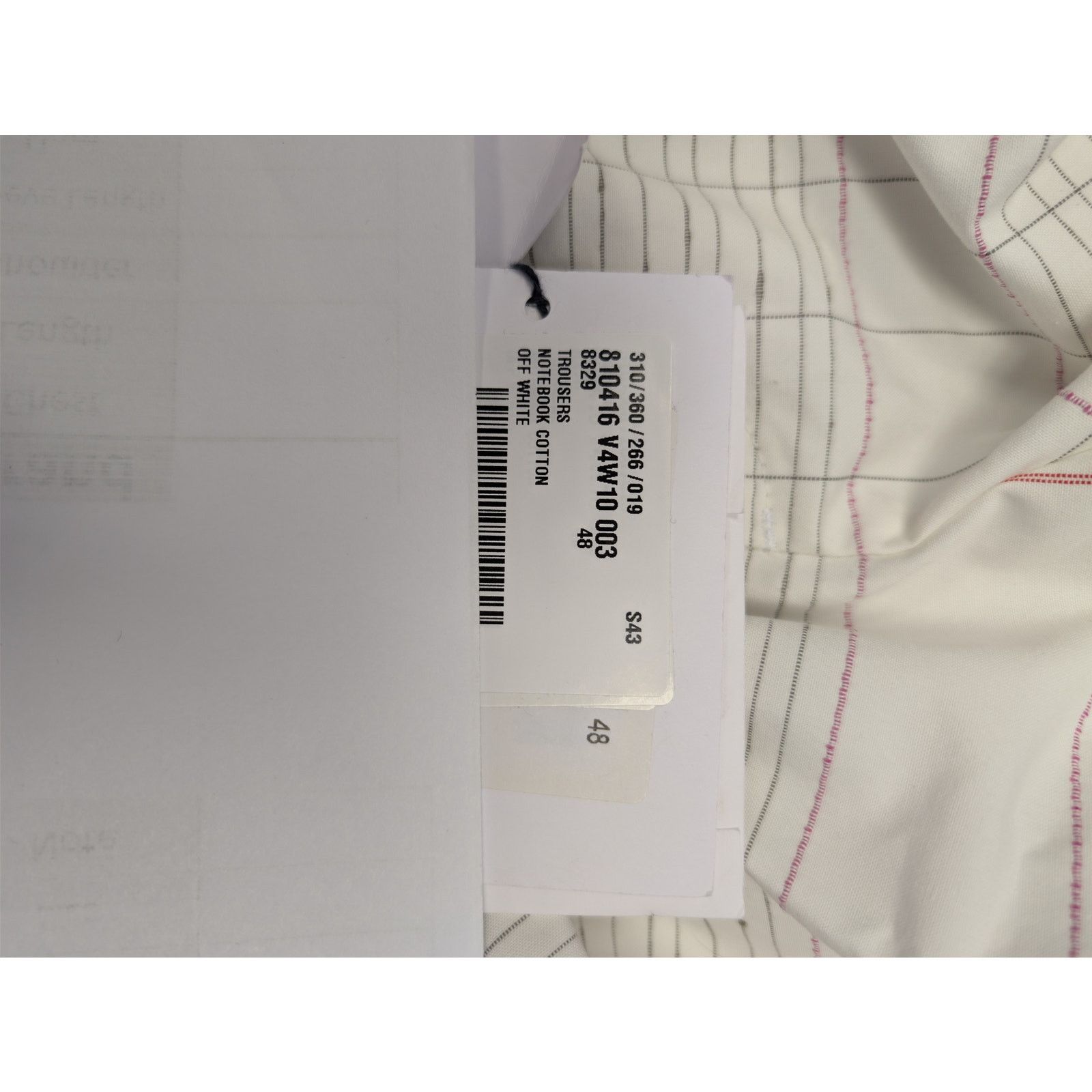 Bottega Veneta o1rshd1 Notebook Cotton Trousers Pants in Off White Size US 32 / EU 48 - 23 Thumbnail