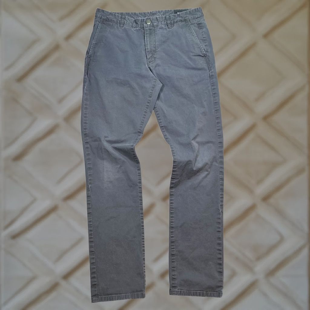 Bonobos Bonobos Gray Slim Tailored Chinos Pants Casual Everyday Mens 33X34 Size US 33 - 1 Thumbnail