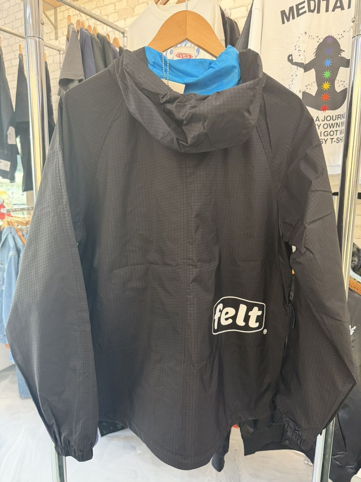 FELT Felt black with blue inside rain coat Size US XS / EU 42 / 0 - 5 Thumbnail