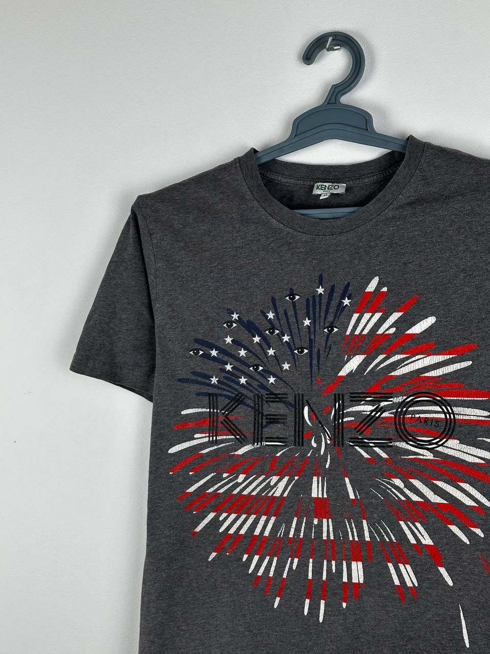Kenzo × Vintage Kenzo Grey USA Eye T Shirt Size US M / EU 48-50 / 2 - 3 Thumbnail