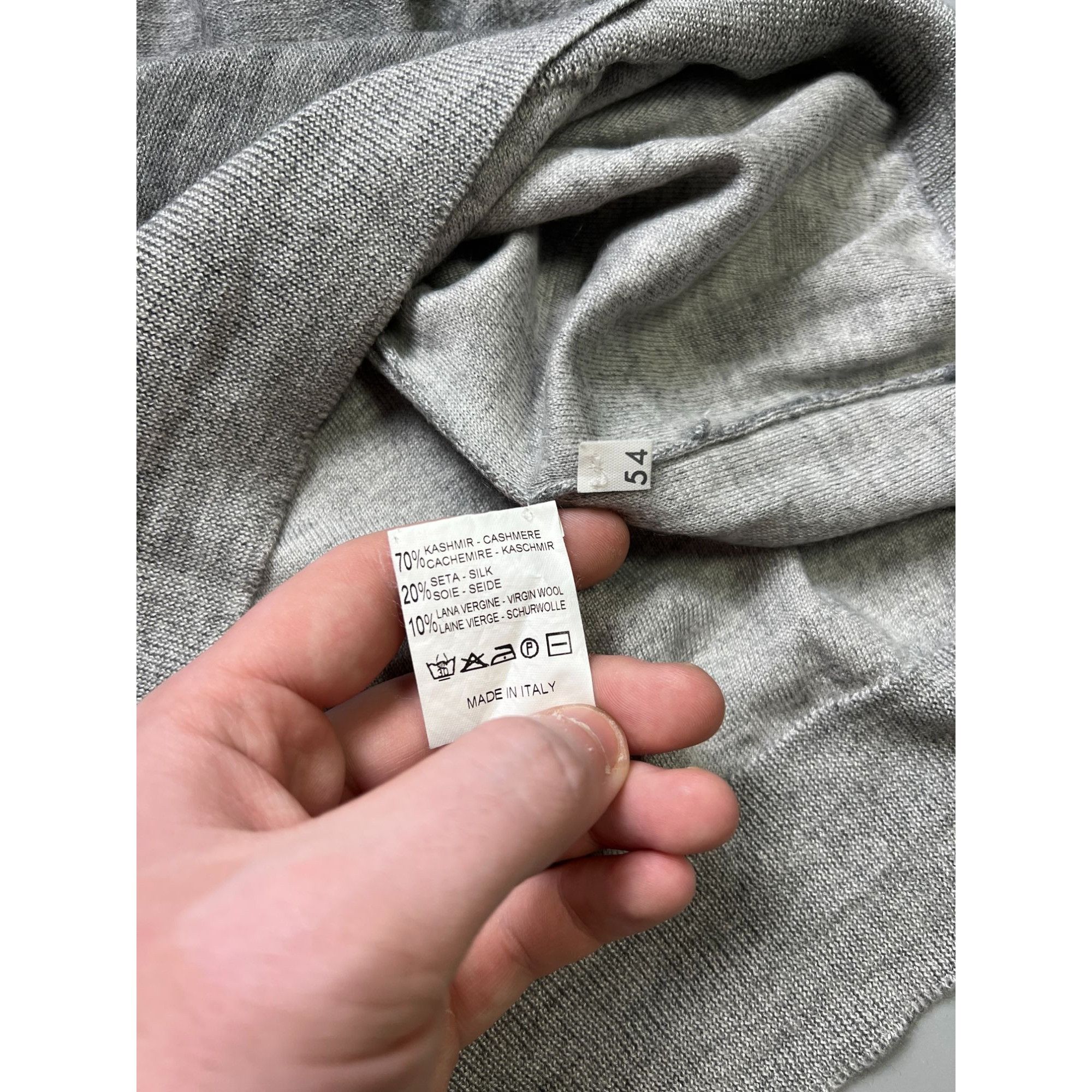 Other Men’s Fioroni V-Neck Cashmere Silk Wool Blend Sweater Size I Size US L / EU 52-54 / 3 - 6 Thumbnail