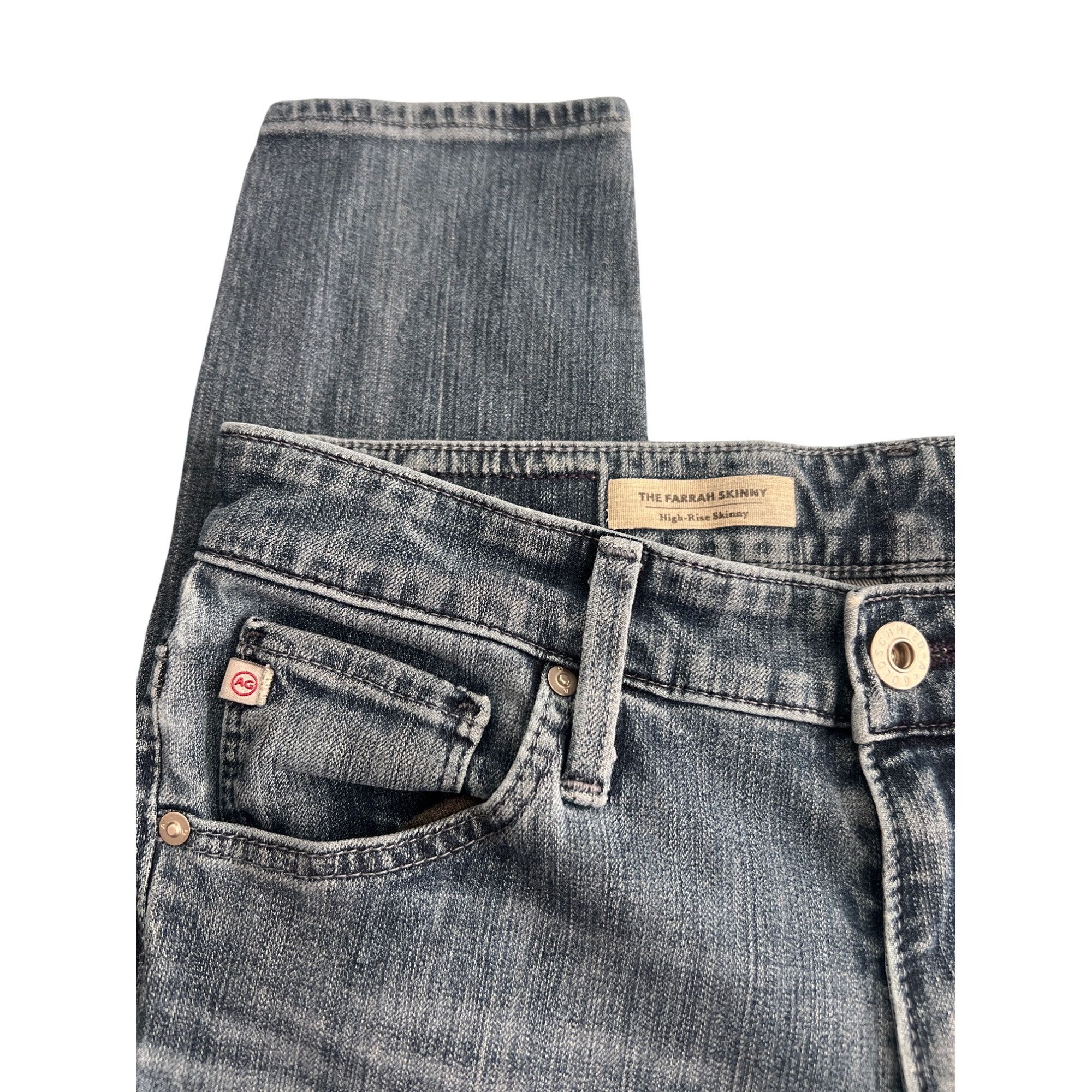 AG Adriano Goldschmied AG Adriano Goldschmied Farrah Skinny Jeans High Rise Contour Size 27" / US 4 / IT 40 - 3 Thumbnail