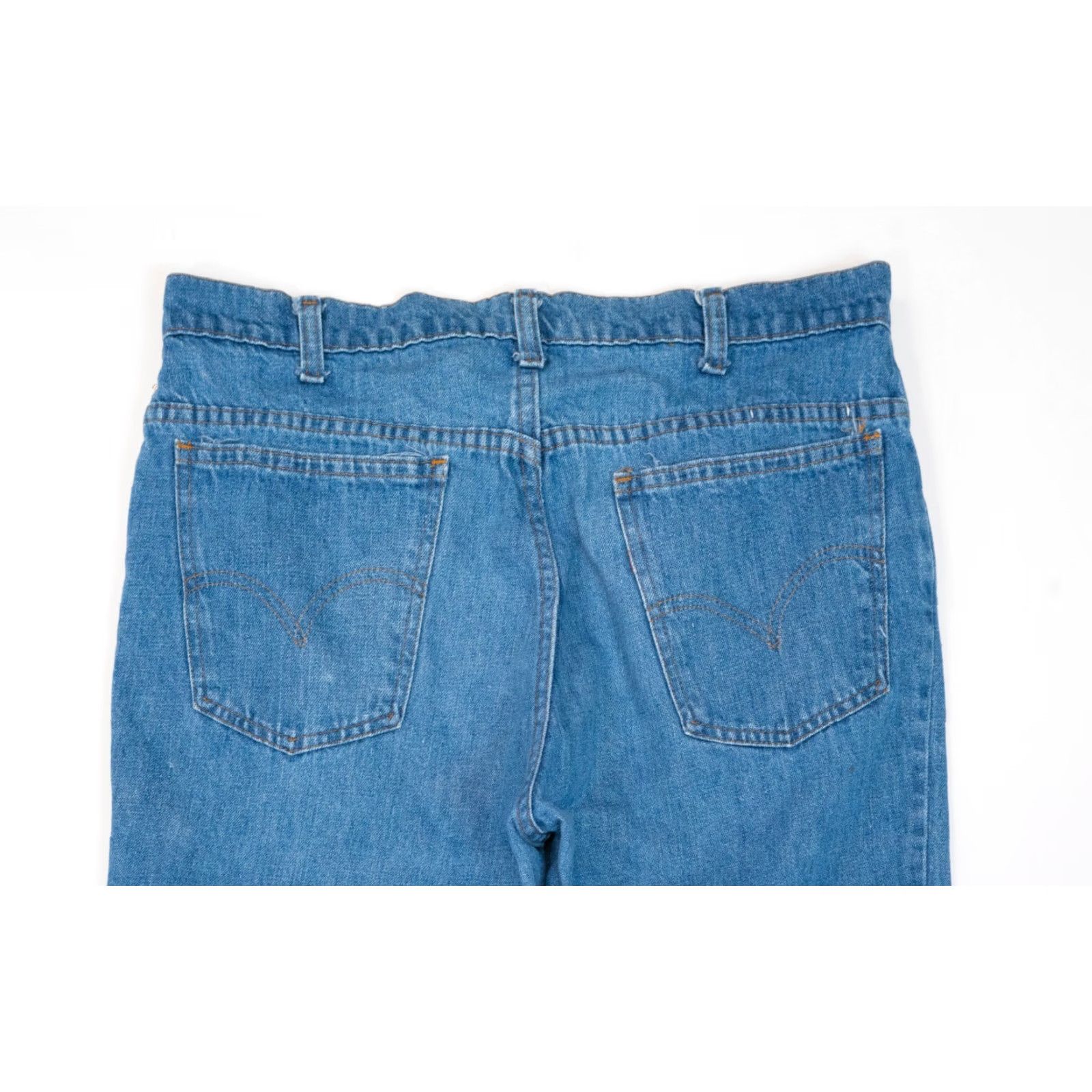Levi's VINTAGE Levi's 501 Orange Tab True VTG Denim Jeans 33x30 Bell Bottom 70s 646 RARE ERROR Size US 33 - 7 Thumbnail
