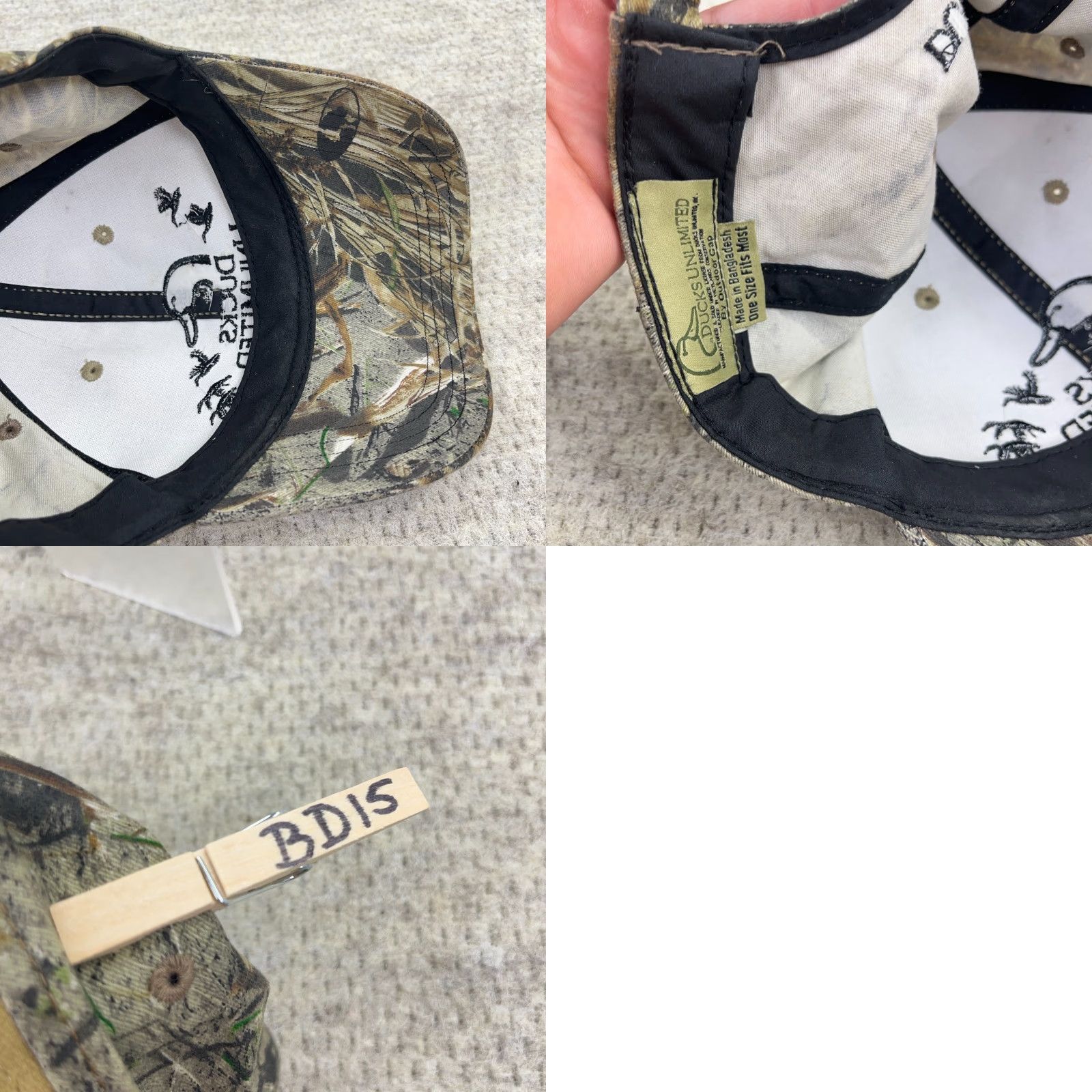 Vintage VINTAGE Ducks Unlimited Hat Cap Strap Back Brown Camo Nature Y2K Mens Adult Size ONE SIZE - 8 Thumbnail