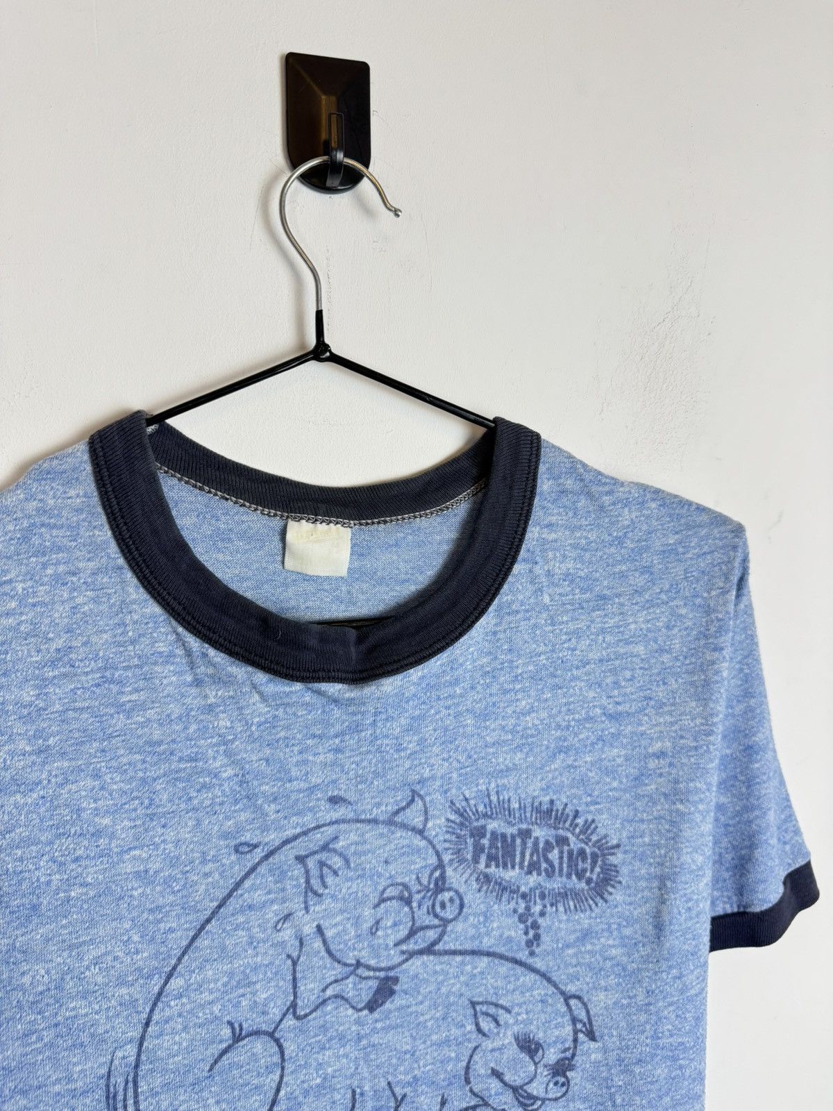 Vintage Vintage RingerShirt Making Bacon Pig Graphic Single Stitch Size US S / EU 44-46 / 1 - 2 Thumbnail