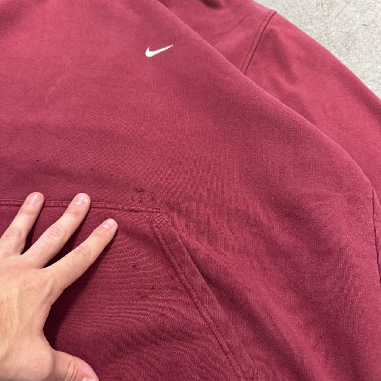 Nike Vintage Burgundy Nike Hoodie Size US XXL / EU 58 / 5 - 3 Thumbnail