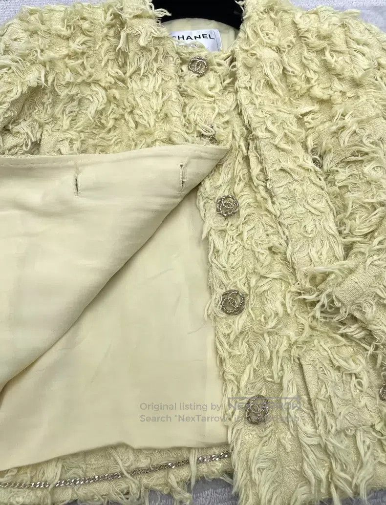 Chanel Chanel 21C chick yellow streamer tassel coat Size XXS / US 00 / IT 34 - 4 Thumbnail