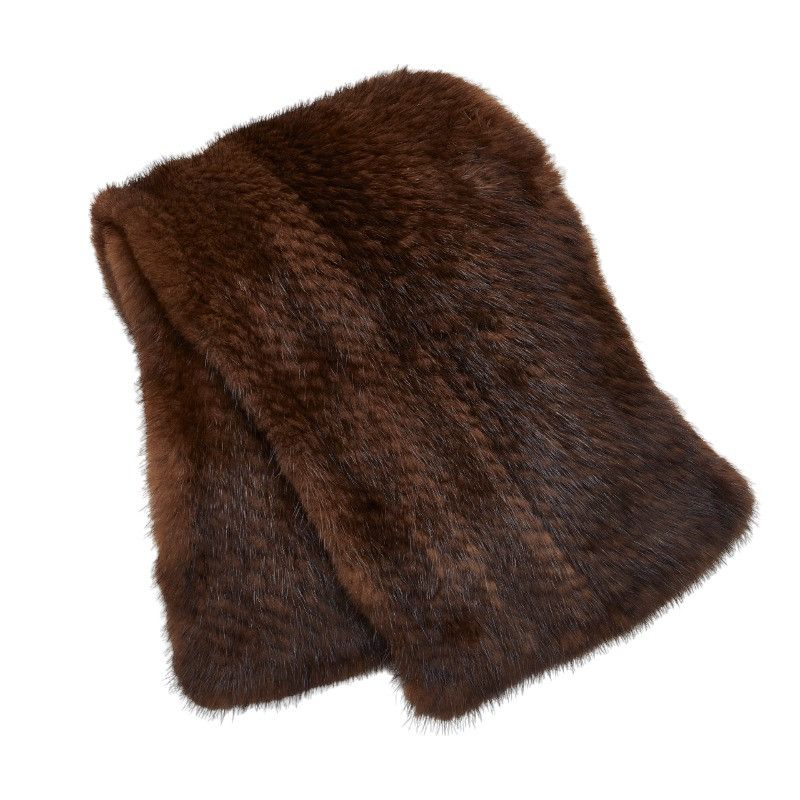 Other Other Rene Mink Stole Shawl Opera Brown for Women Natural Material Shawl in Excellent Condition Size ONE SIZE - 1 Thumbnail