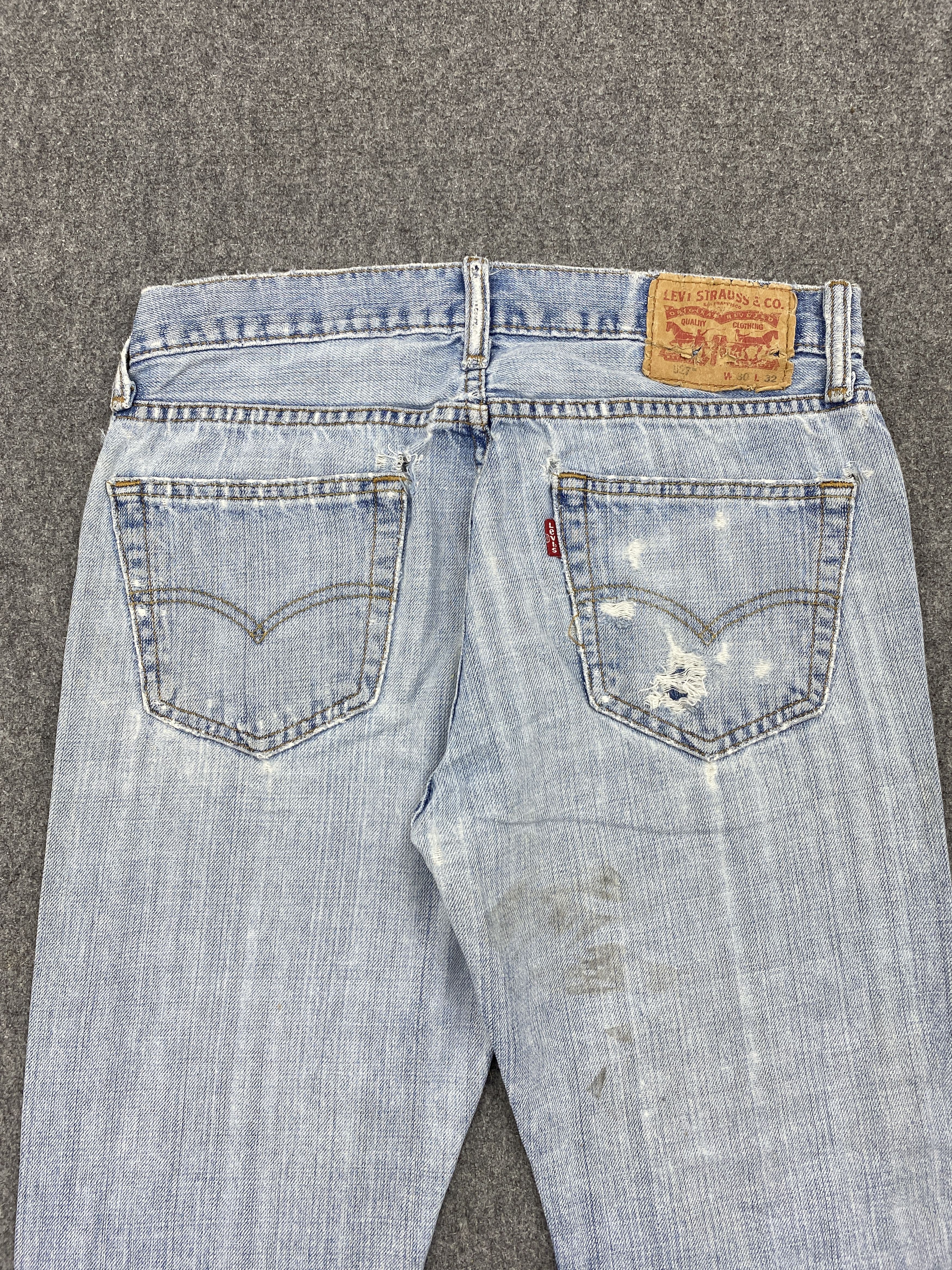 Levi's Distressed Vintage Levis 527 Flared Bootcut Denim DP2707 Size US 28 / EU 44 - 4 Thumbnail