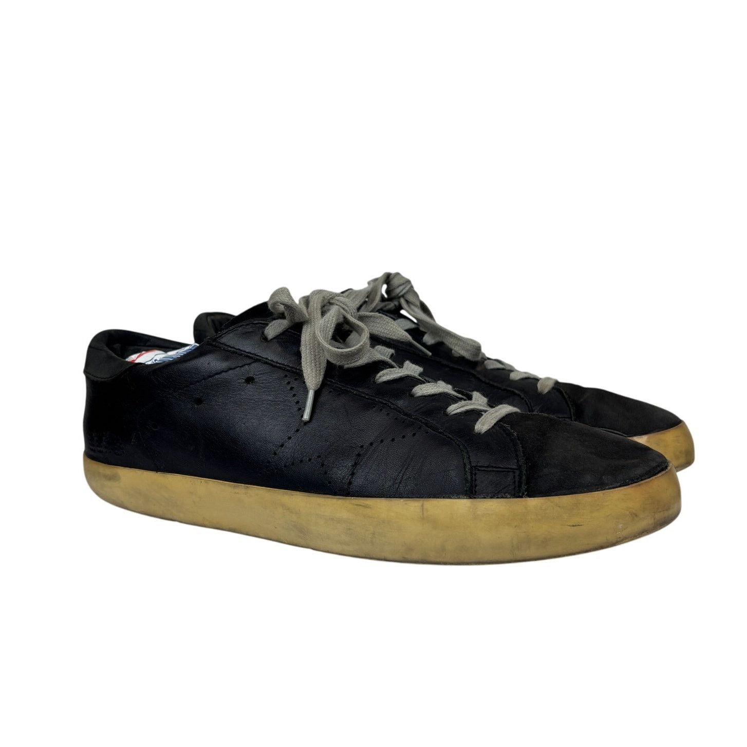 Golden Goose Golden Goose Superstar GGDB Black Leather Sneakers 42 US 9 Size US 9 / EU 42 - 1 Thumbnail