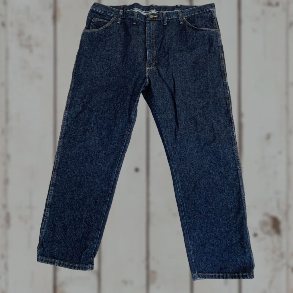 Wrangler Wrangler Jeans 44x30 Blue Denim Straight Fit Comfort Easy Care Regular Mens Size US 44 / EU 60 - 1 Thumbnail