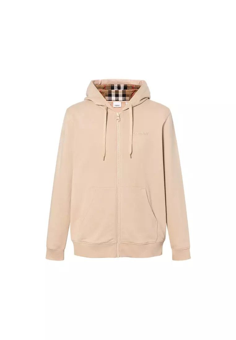 Burberry o1w1db10326 Logo Zip Hoodie in Beige Size US XS / EU 42 / 0 - 1 Thumbnail
